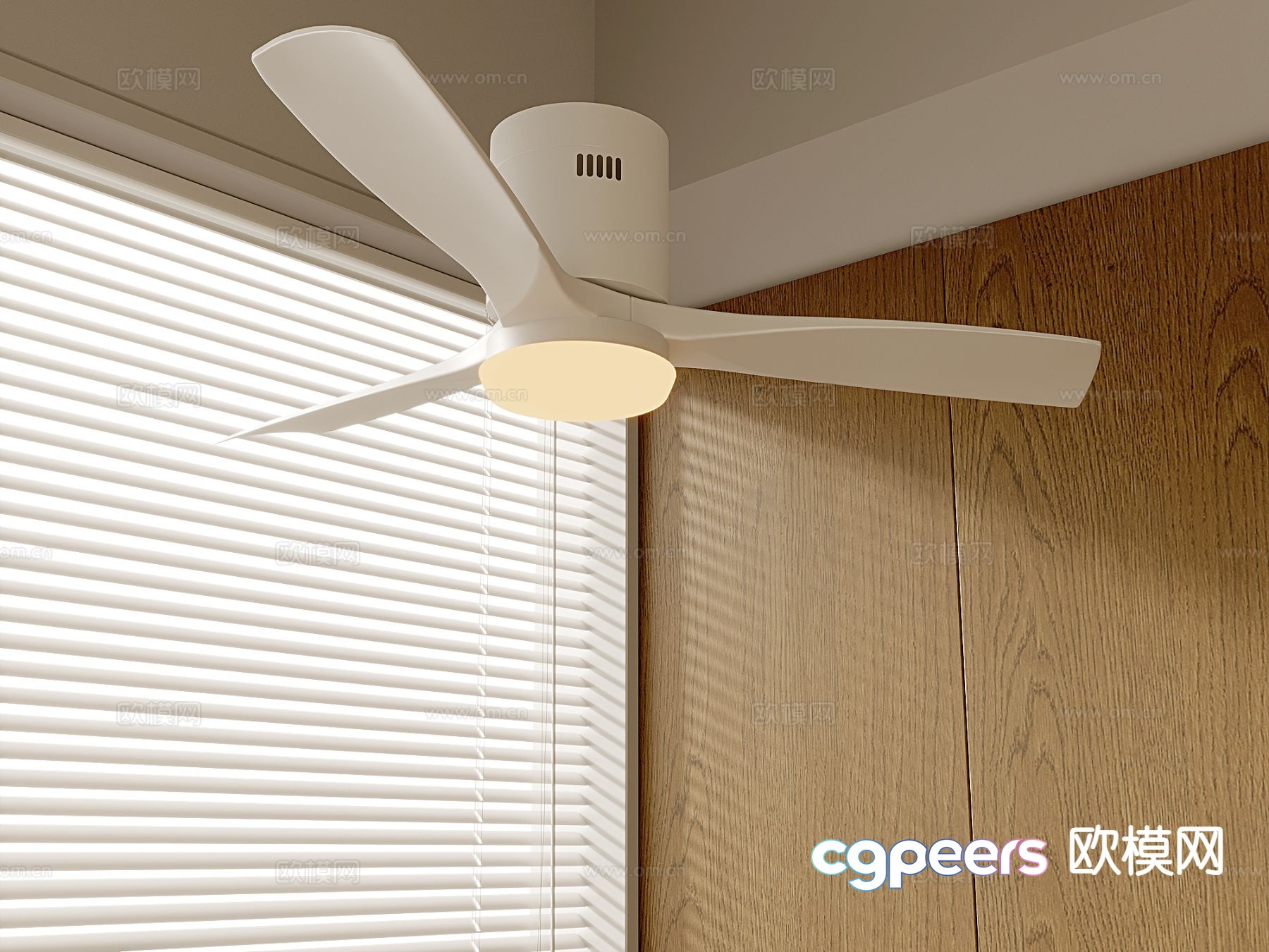 Cream style ceiling fan lamp fan lamp 3d model Cream style ceiling fan lamp fan lamp 3d model