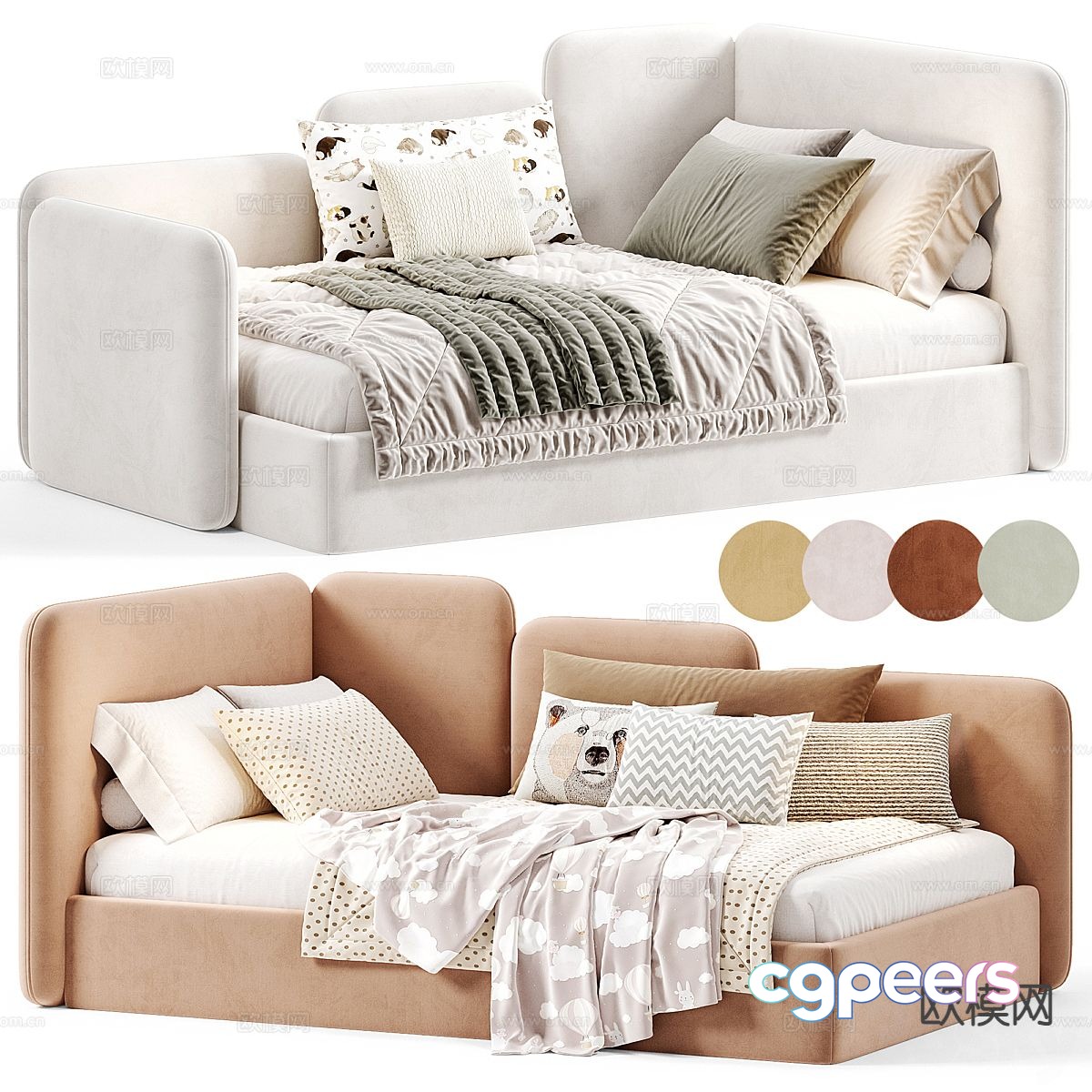 Modern sofa bed crib 3d model Modern sofa bed crib 3d model