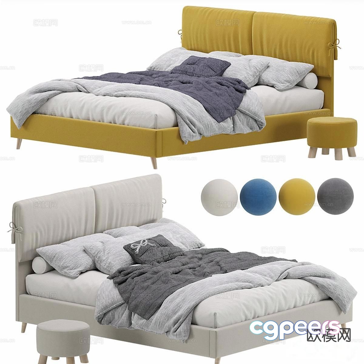 Divan.ru double bed 3d model Divan.ru double bed 3d model