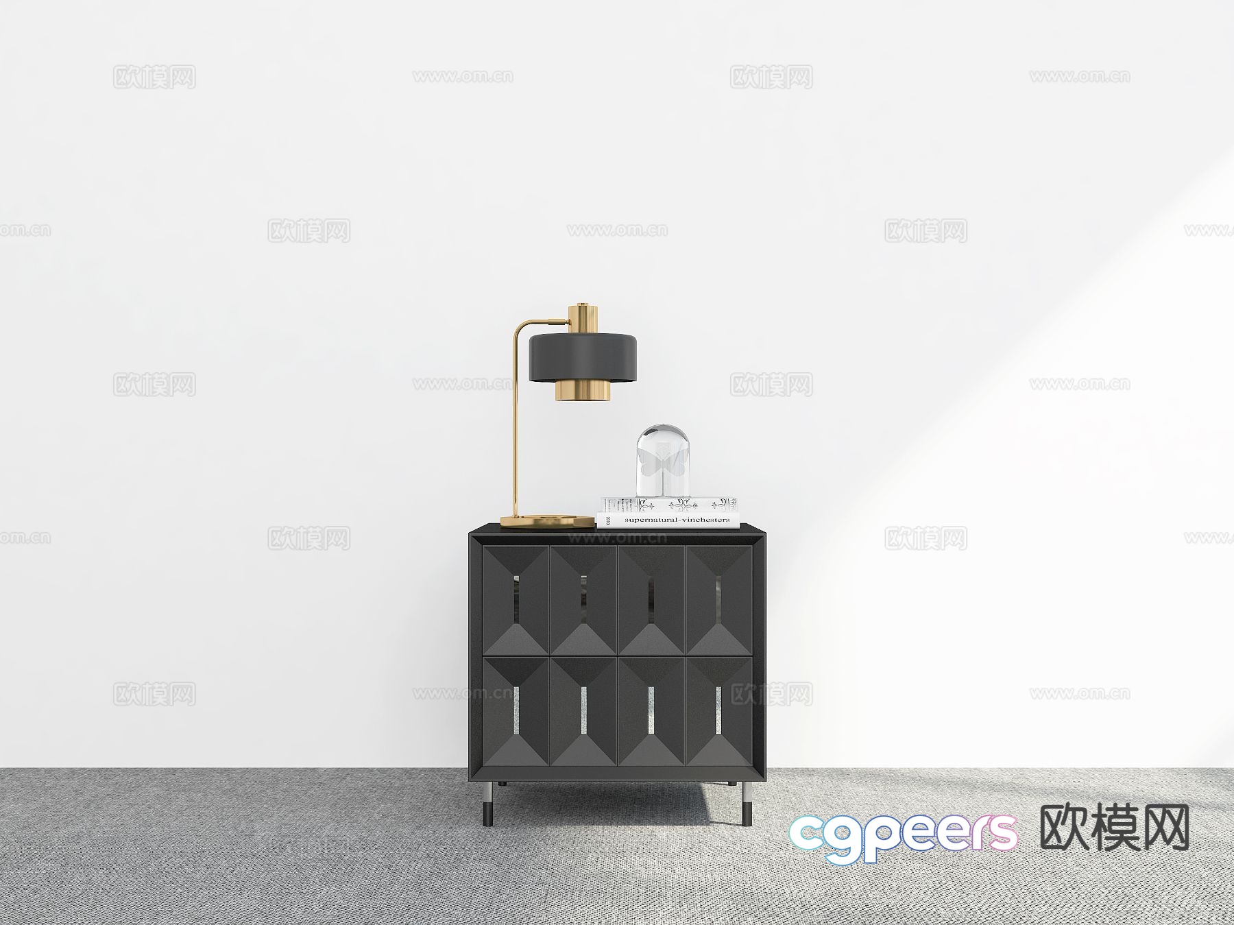 Modern bedside table 3d model Modern bedside table 3d model