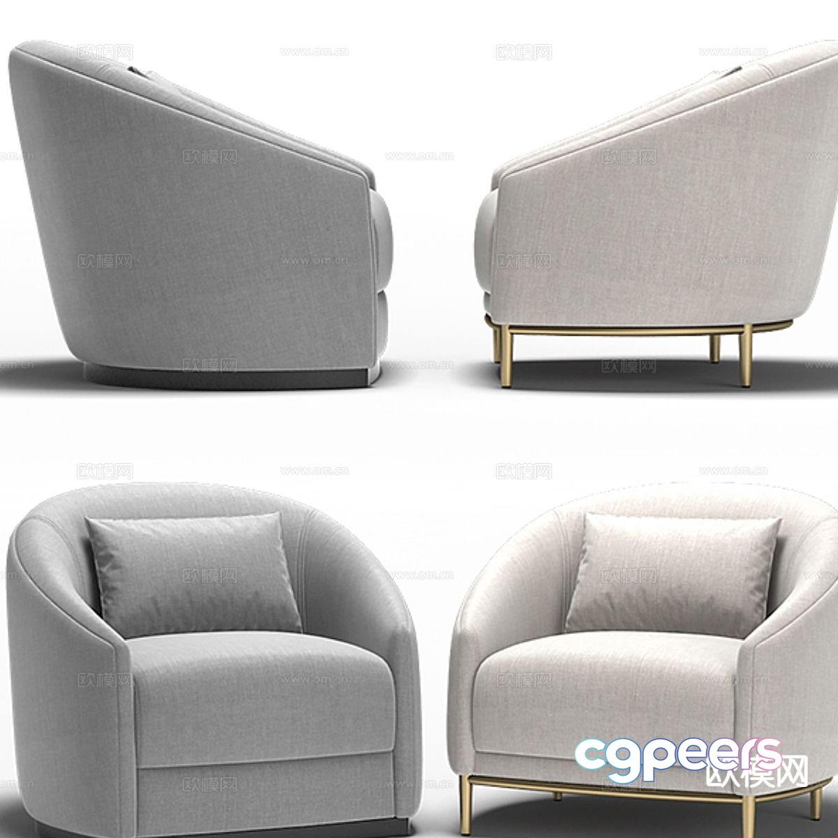 Modern single sofa 3d model Modern single sofa 3d model