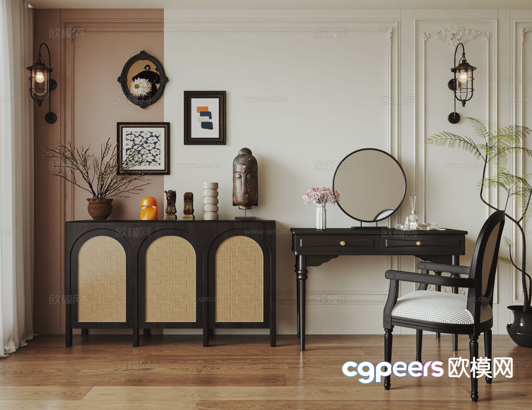 French dressing table 3d model French dressing table 3d model