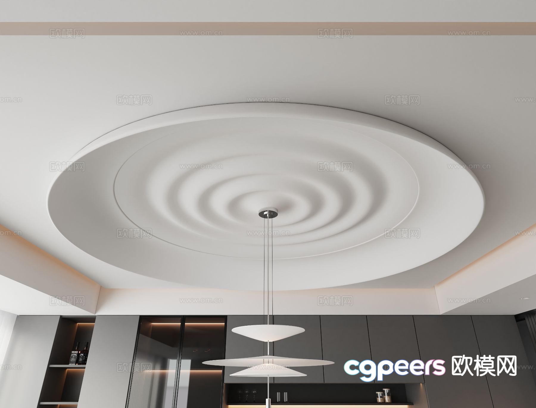 Modern ceiling ceiling ceiling round ceiling 3d model Modern ceiling ceiling ceiling round ceiling 3d model