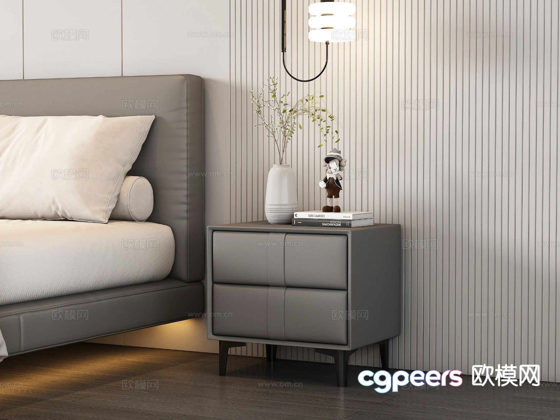 Modern bedside table 3d model Modern bedside table 3d model