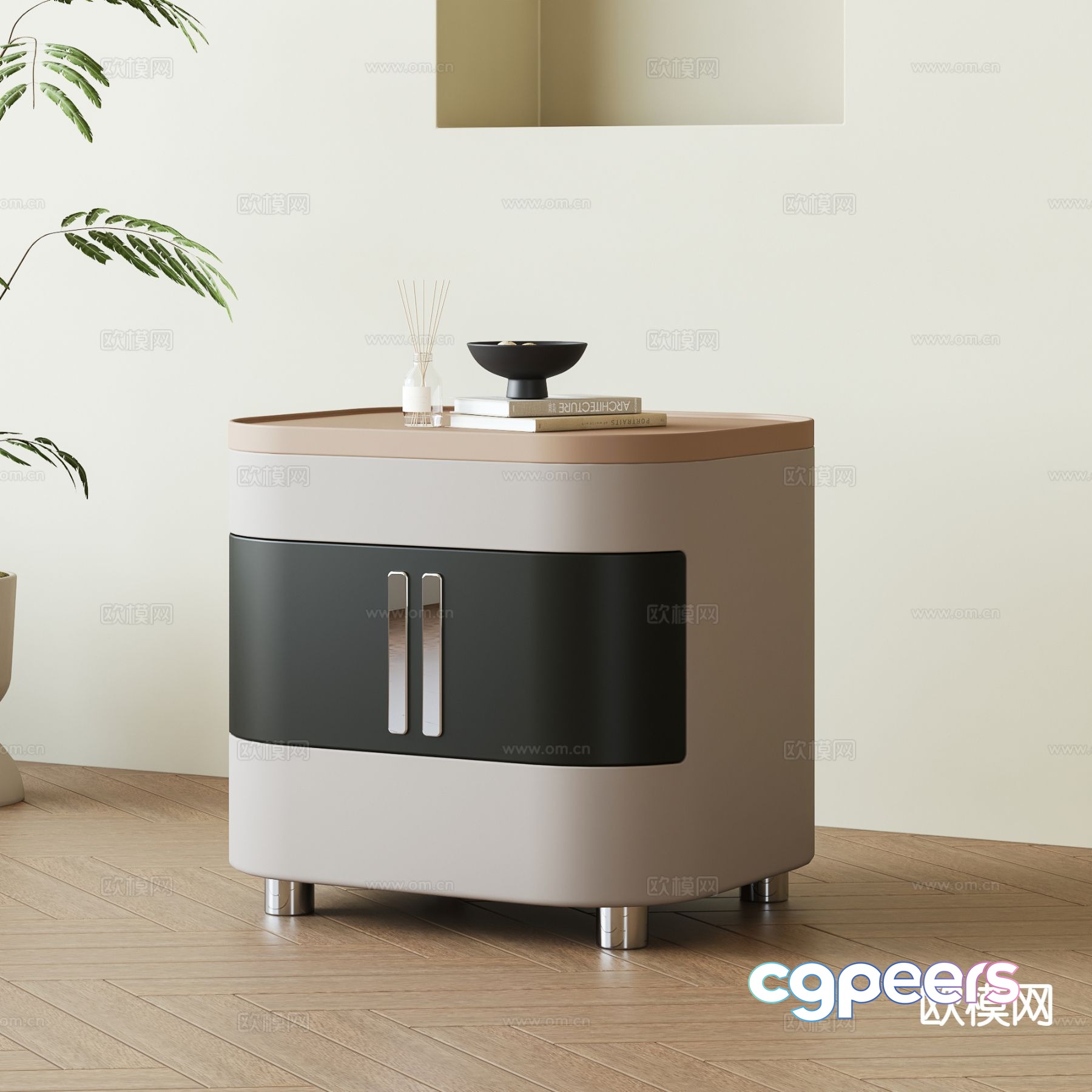 Modern bedside table 3d model Modern bedside table 3d model