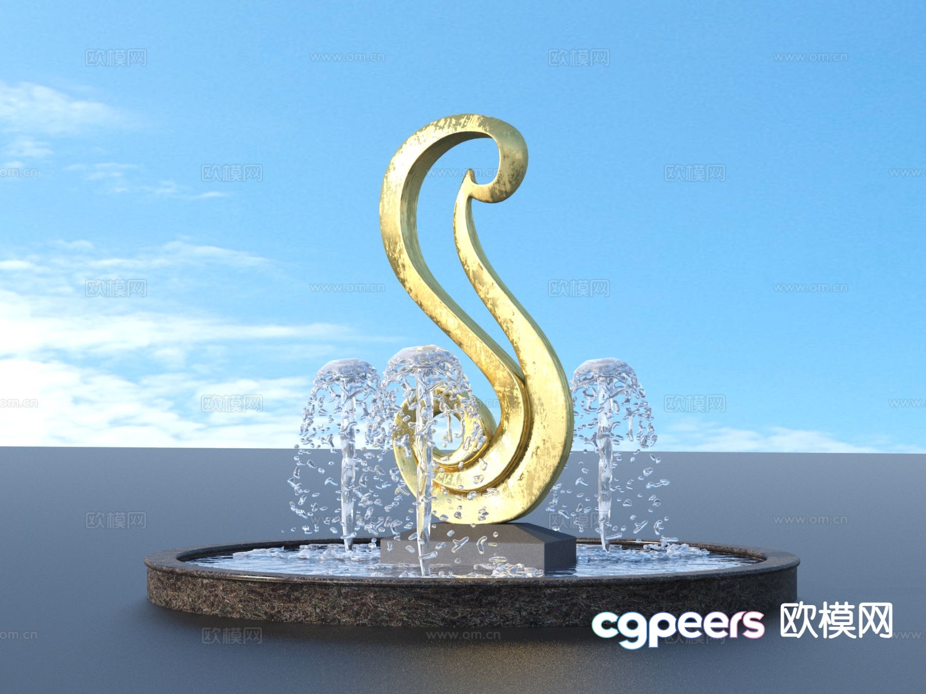 urban sculpture waterscape landscape sculpture 3d model urban sculpture waterscape landscape sculpture 3d model