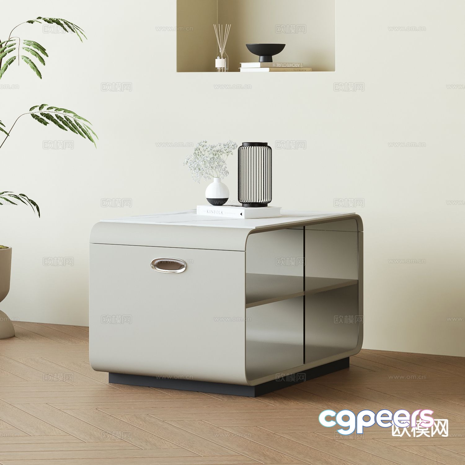 Modern bedside table 3d model Modern bedside table 3d model