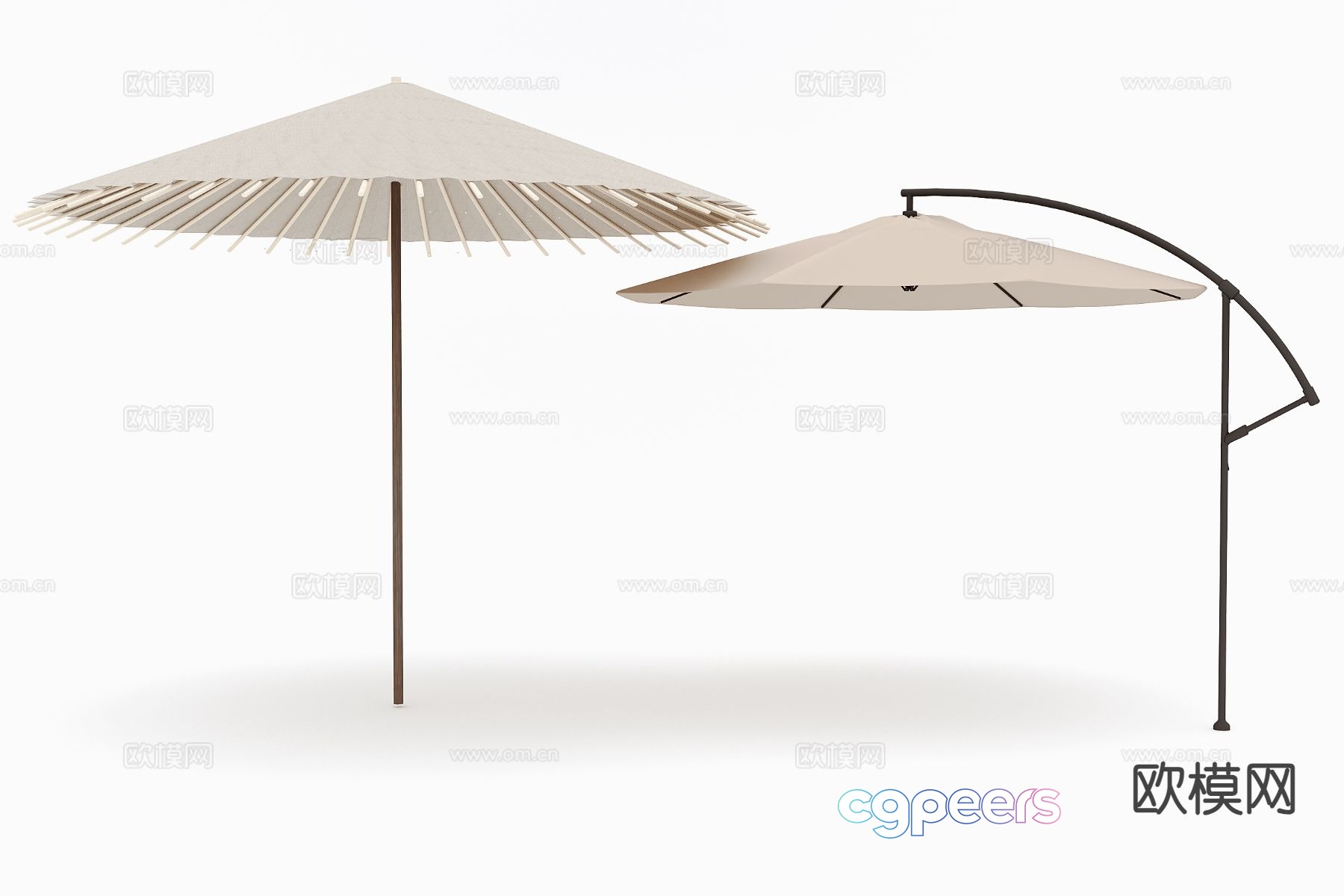 Modern parasol, sun umbrella, folding umbrella, awning 3d model