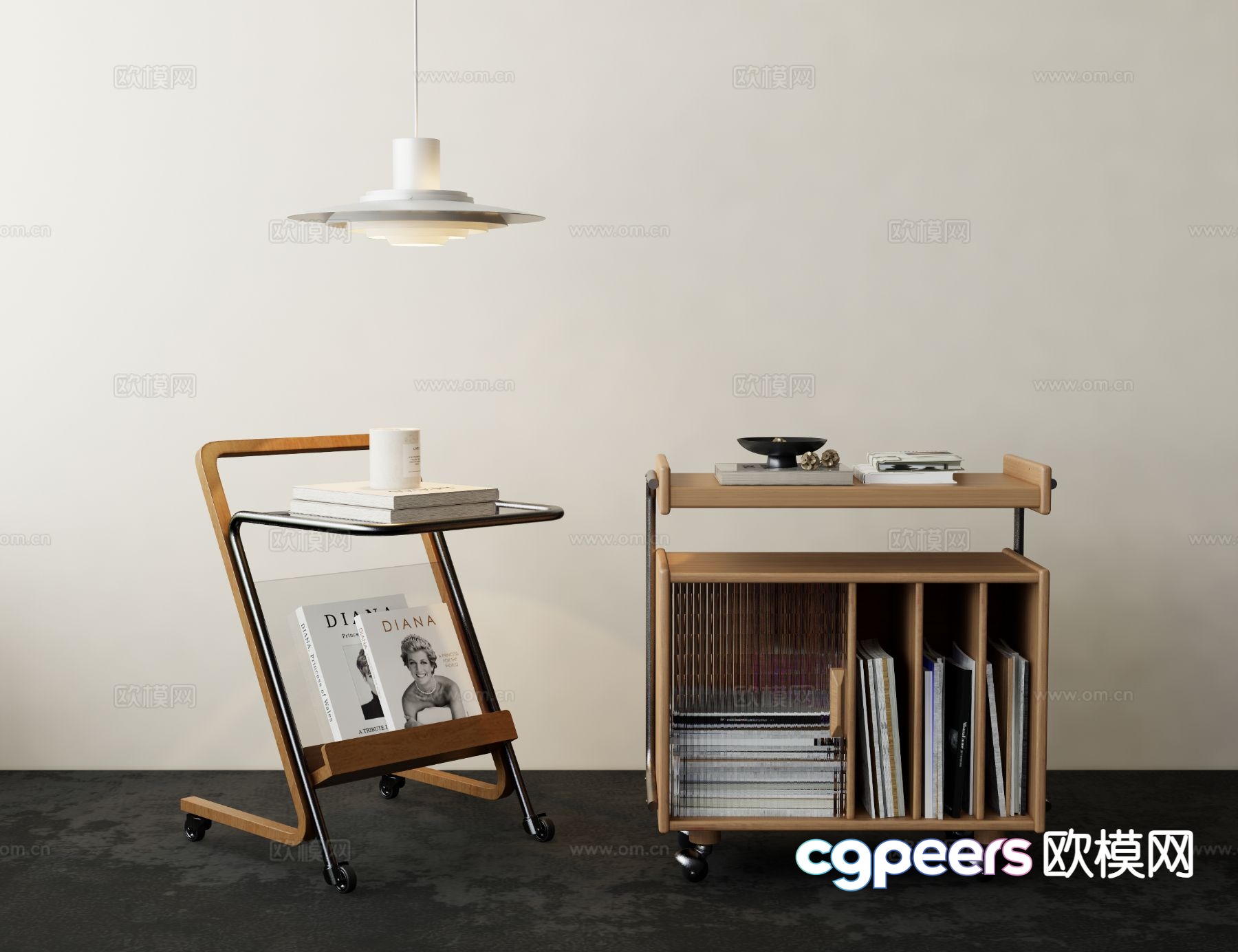 Modern bedside table 3d model Modern bedside table 3d model