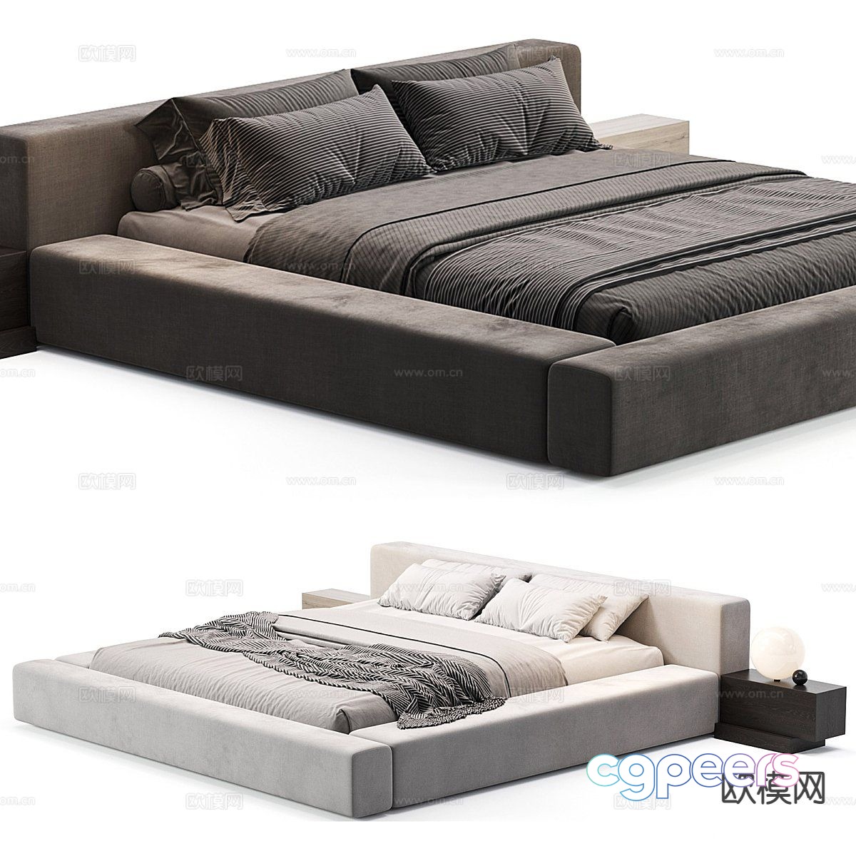 El Malek double bed 3d model El Malek double bed 3d model