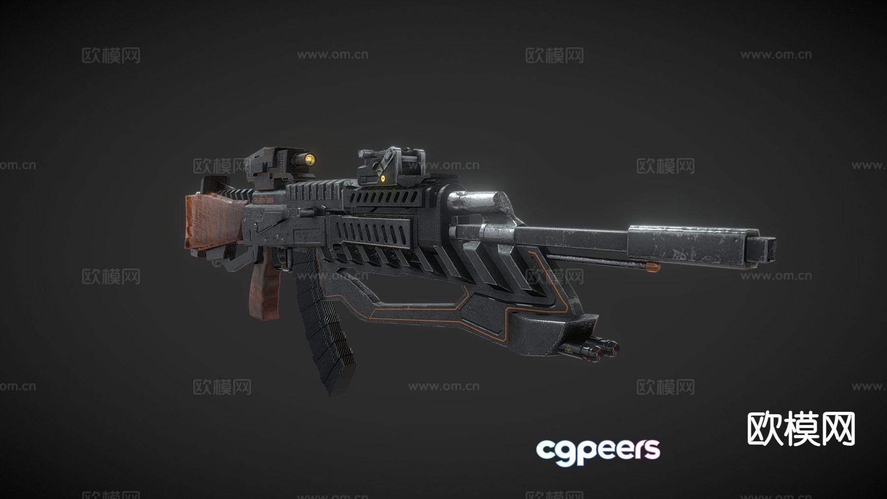 AK47 rifle 3d model AK47 rifle 3d model