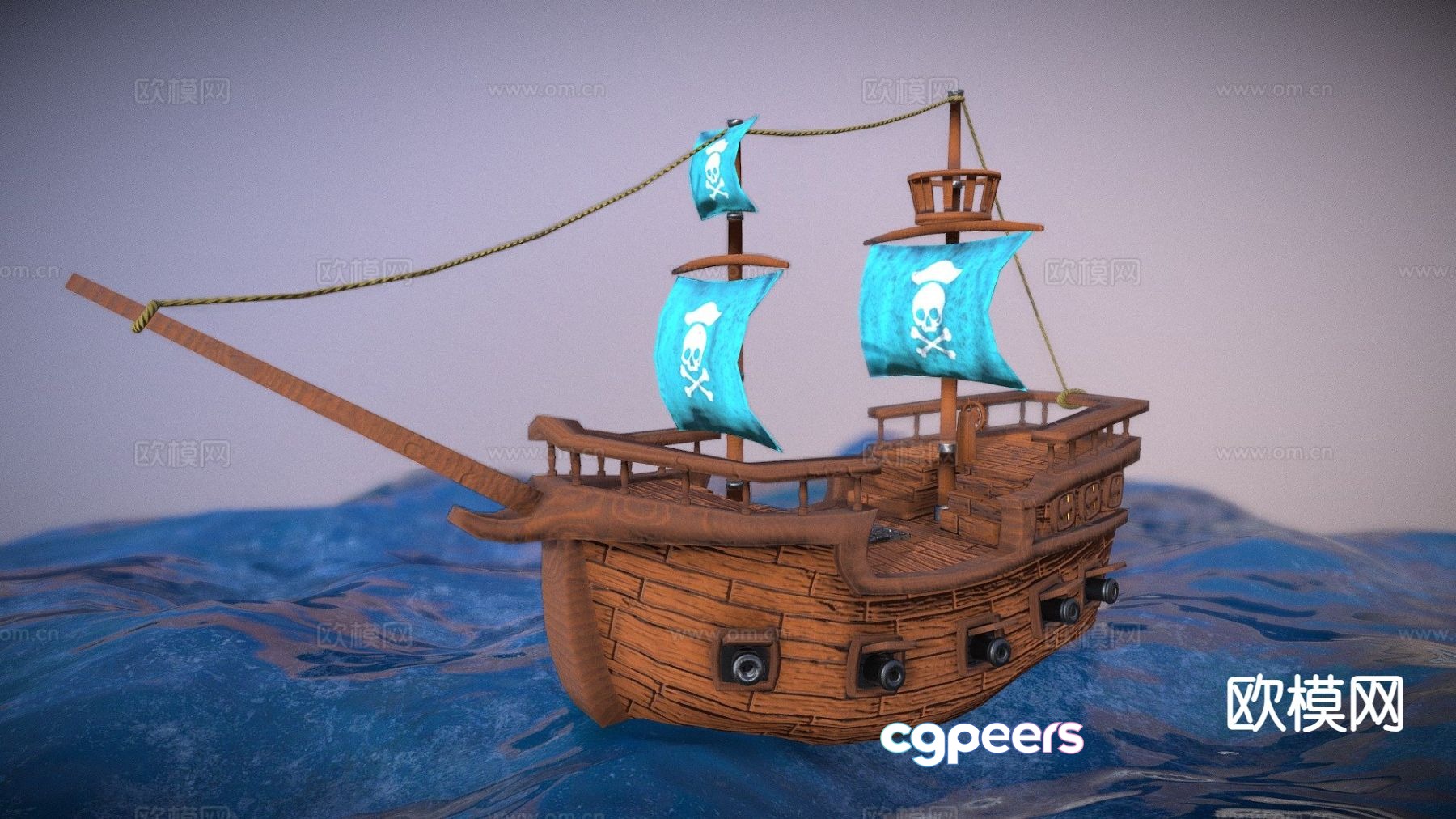 pirate ship game ship 3d model pirate ship game ship 3d model
