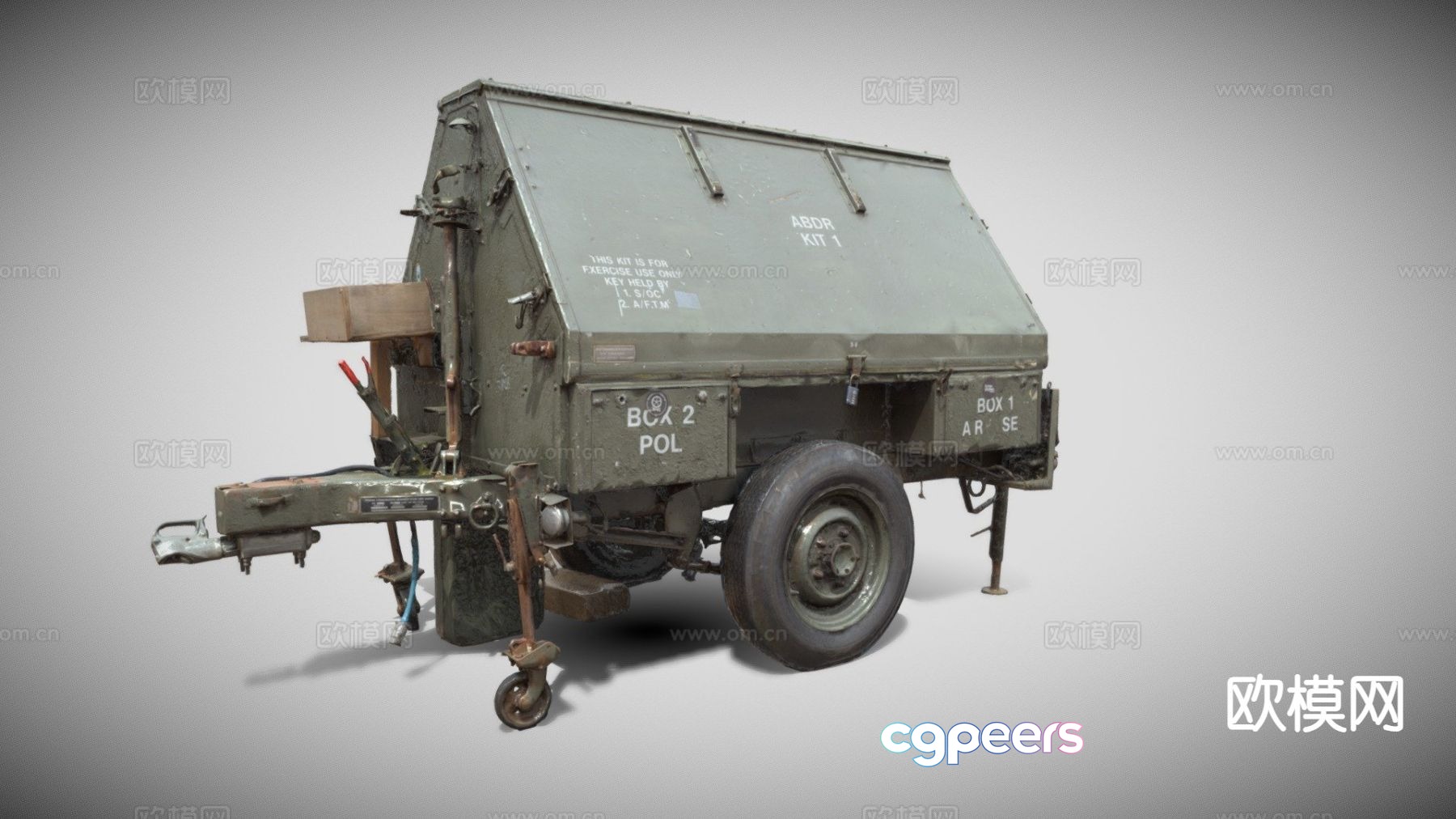 communication car trailer armored vehicle 3d model communication car trailer armored vehicle 3d model