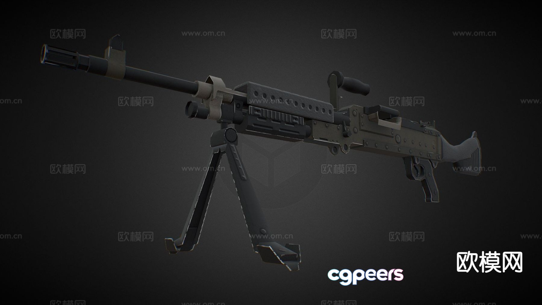 M240 machine gun 3d model M240 machine gun 3d model