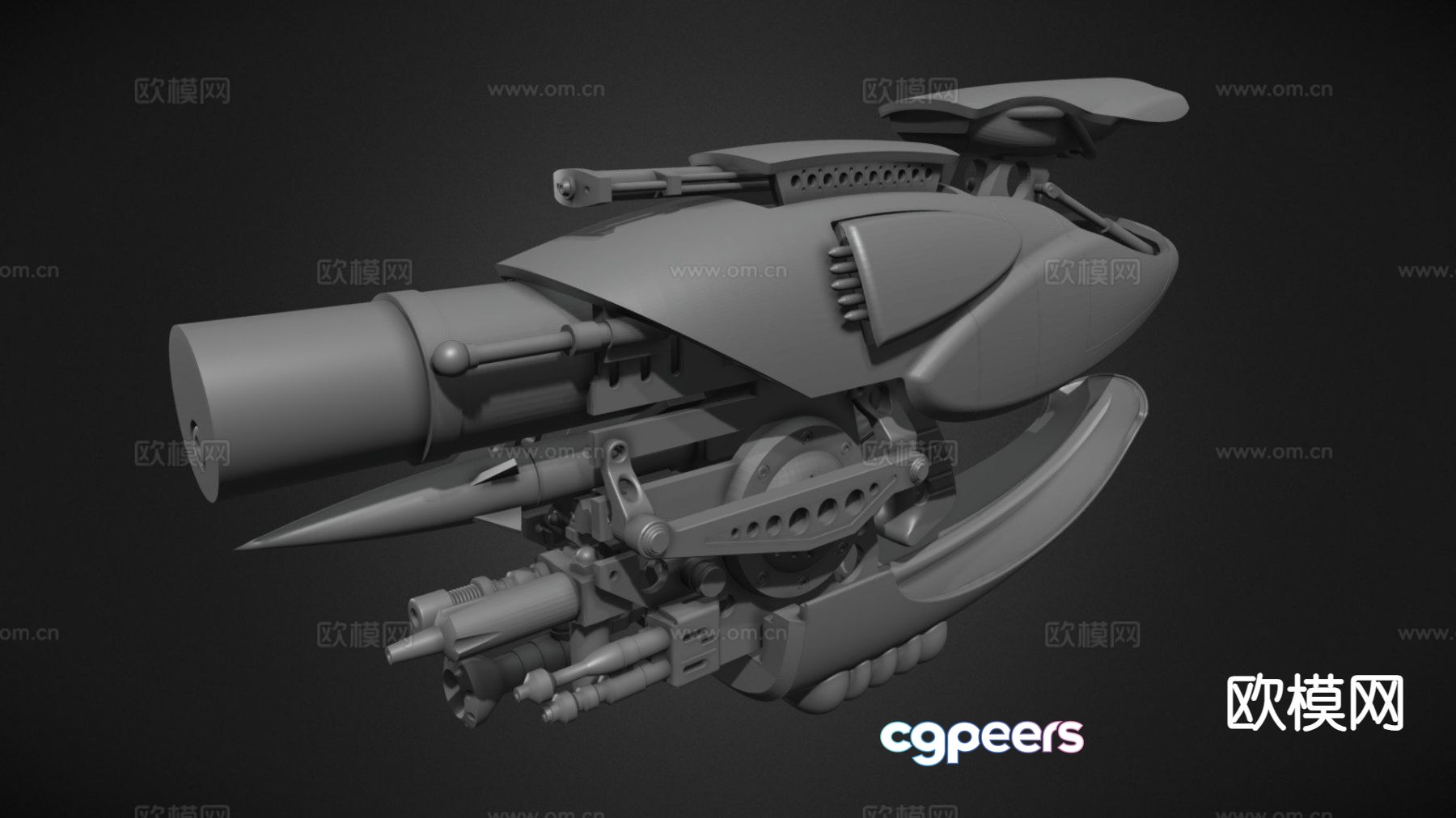 Concept pistol, science fiction gun, game prop 3D model Concept pistol, science fiction gun, game prop 3D model