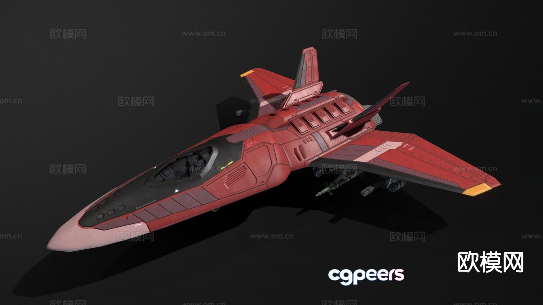 Sci-fi fighter GF350 fighter 3d model Sci-fi fighter GF350 fighter 3d model