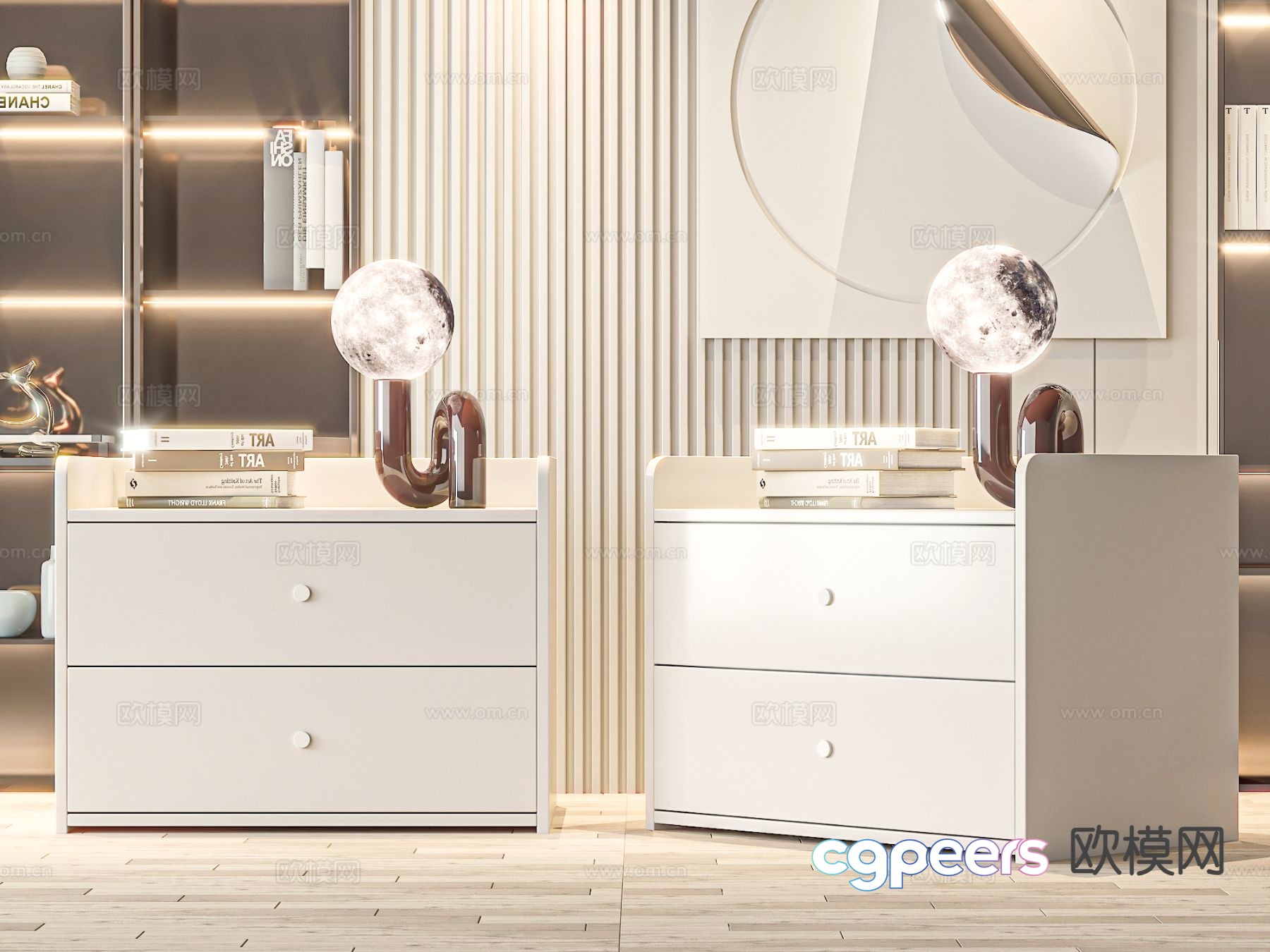 Modern bedside table 3d model Modern bedside table 3d model