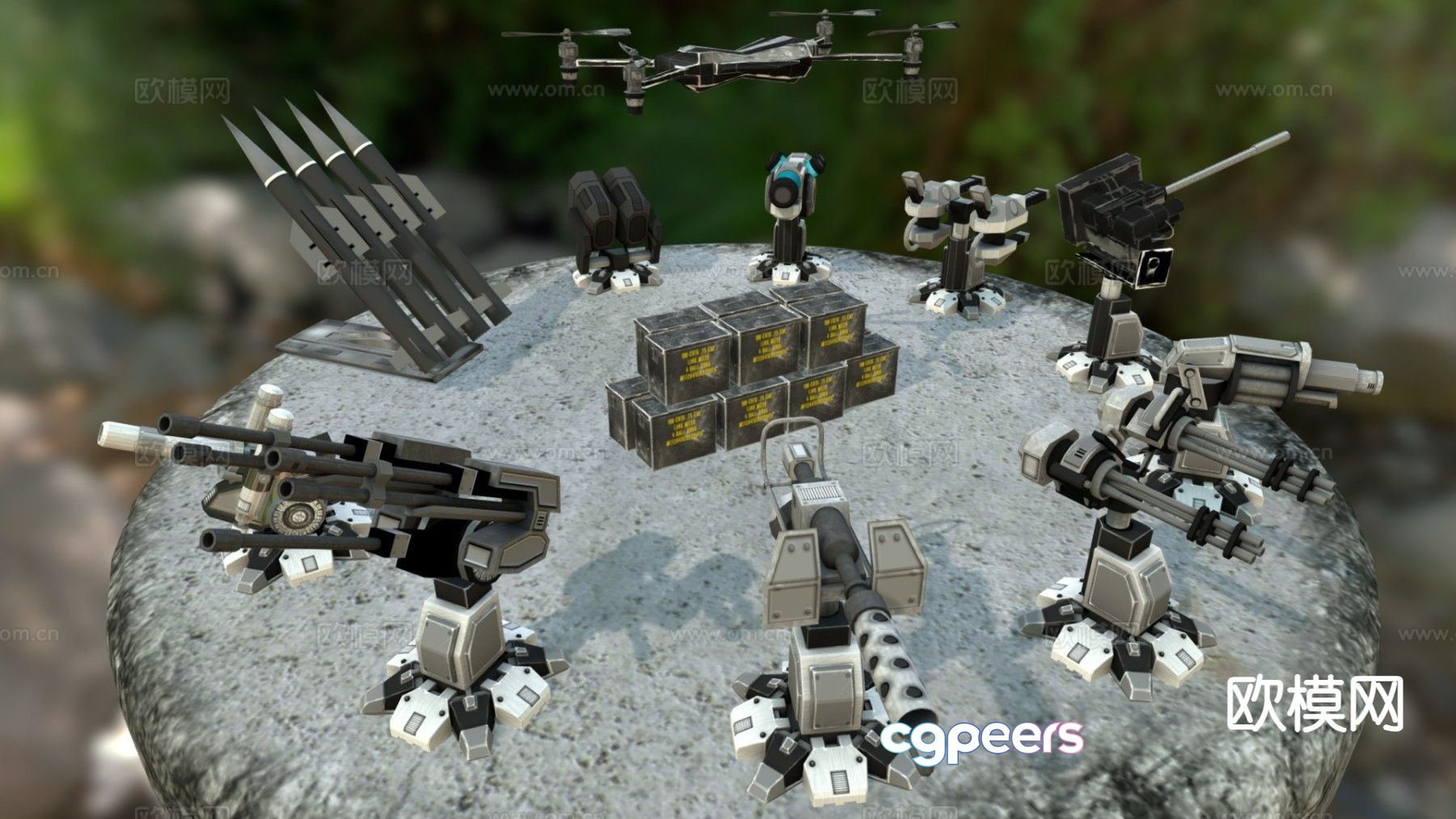 Future weapon pack turret 3d model Future weapon pack turret 3d model
