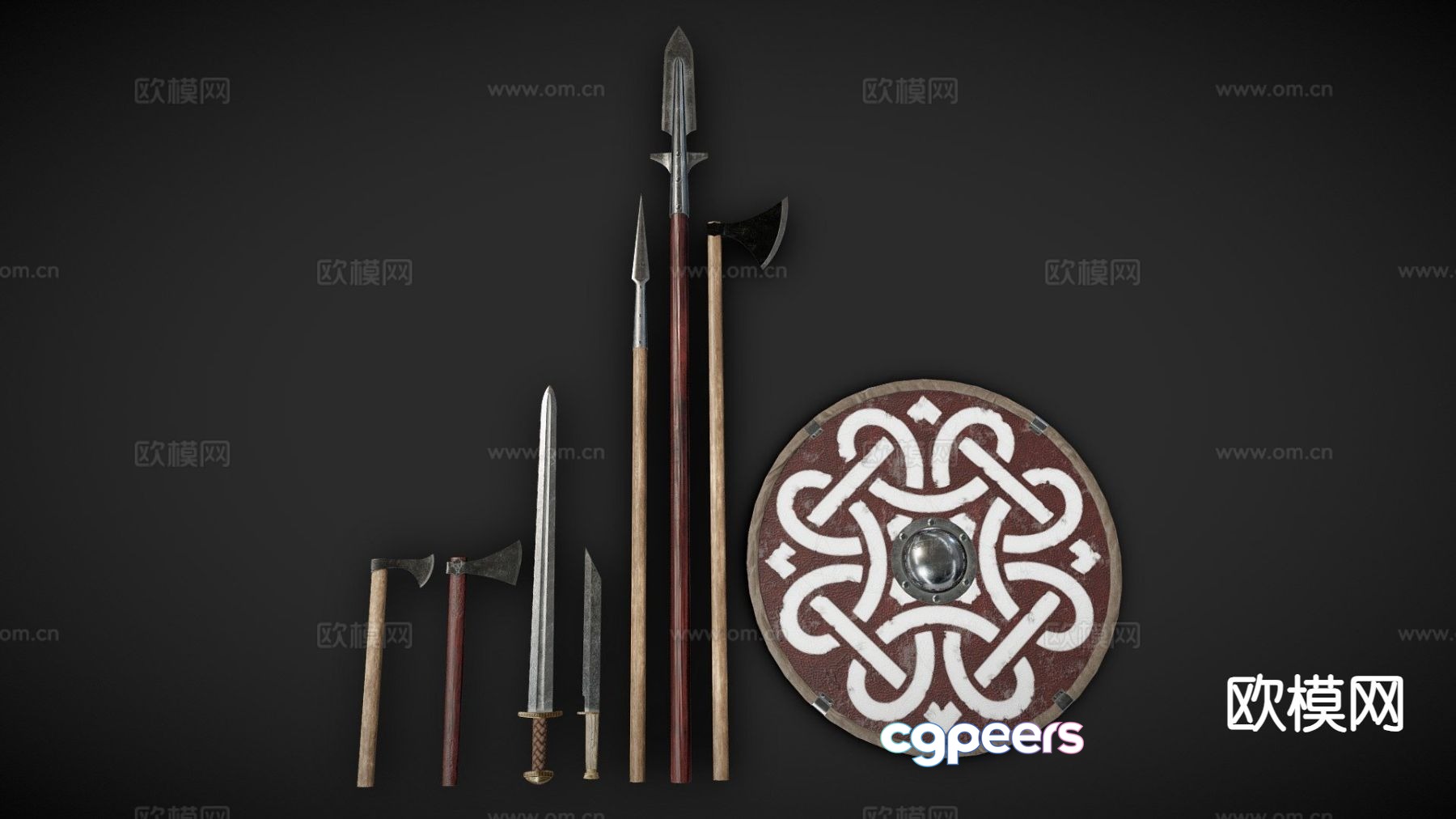 viking weapons 3d model viking weapons 3d model