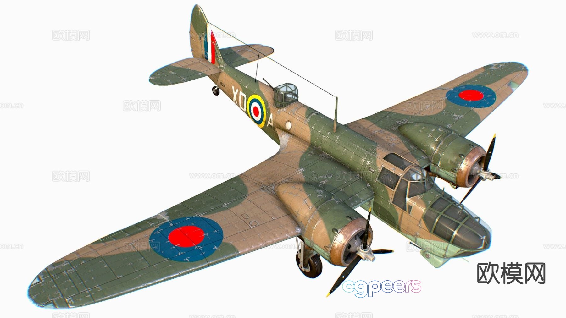 British light bomber 3d model British light bomber 3d model