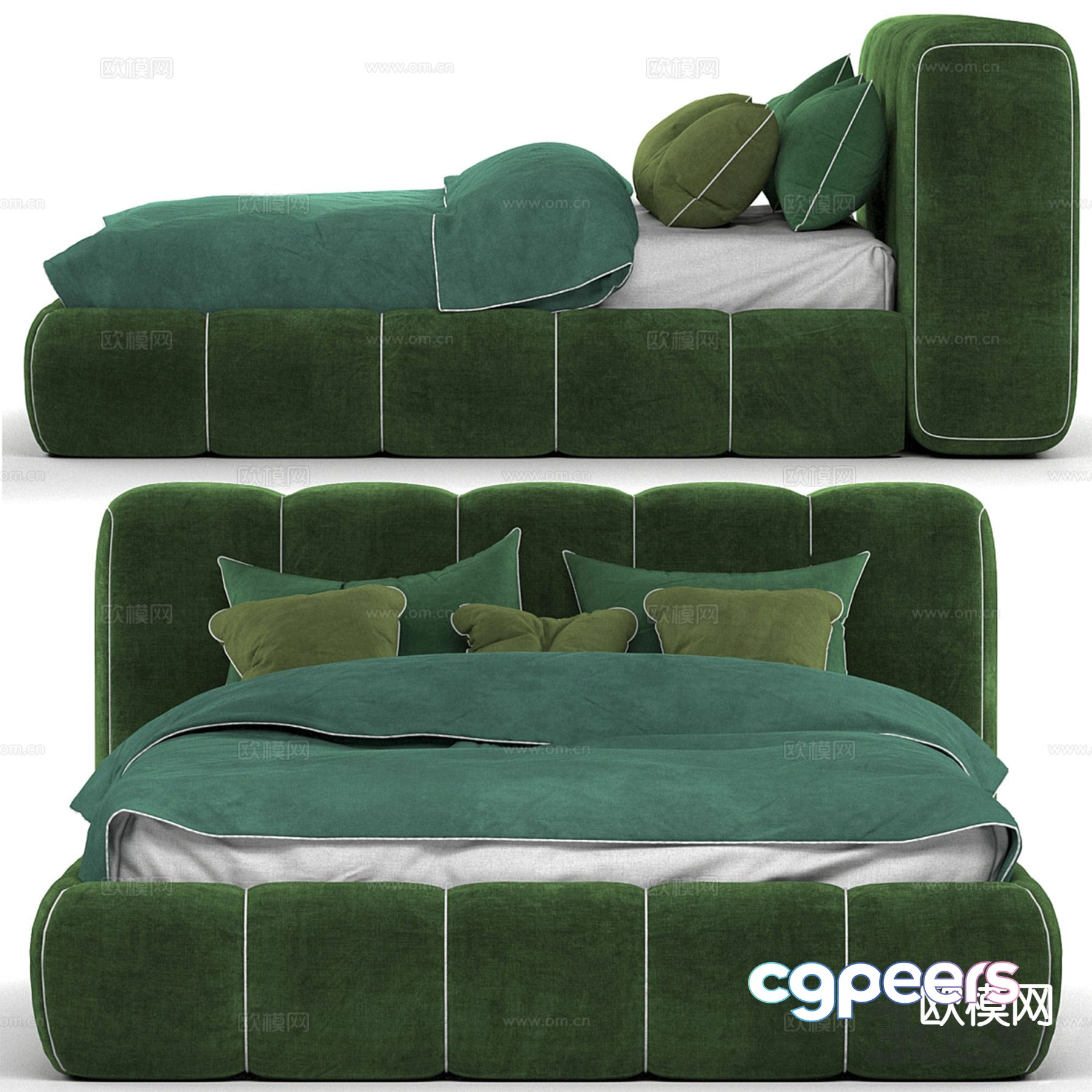 Dorelan SOFT modern double bed 3d model Dorelan SOFT modern double bed 3d model