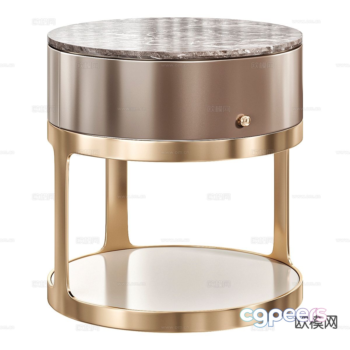 Light luxury bedside table 3D model Light luxury bedside table 3D model