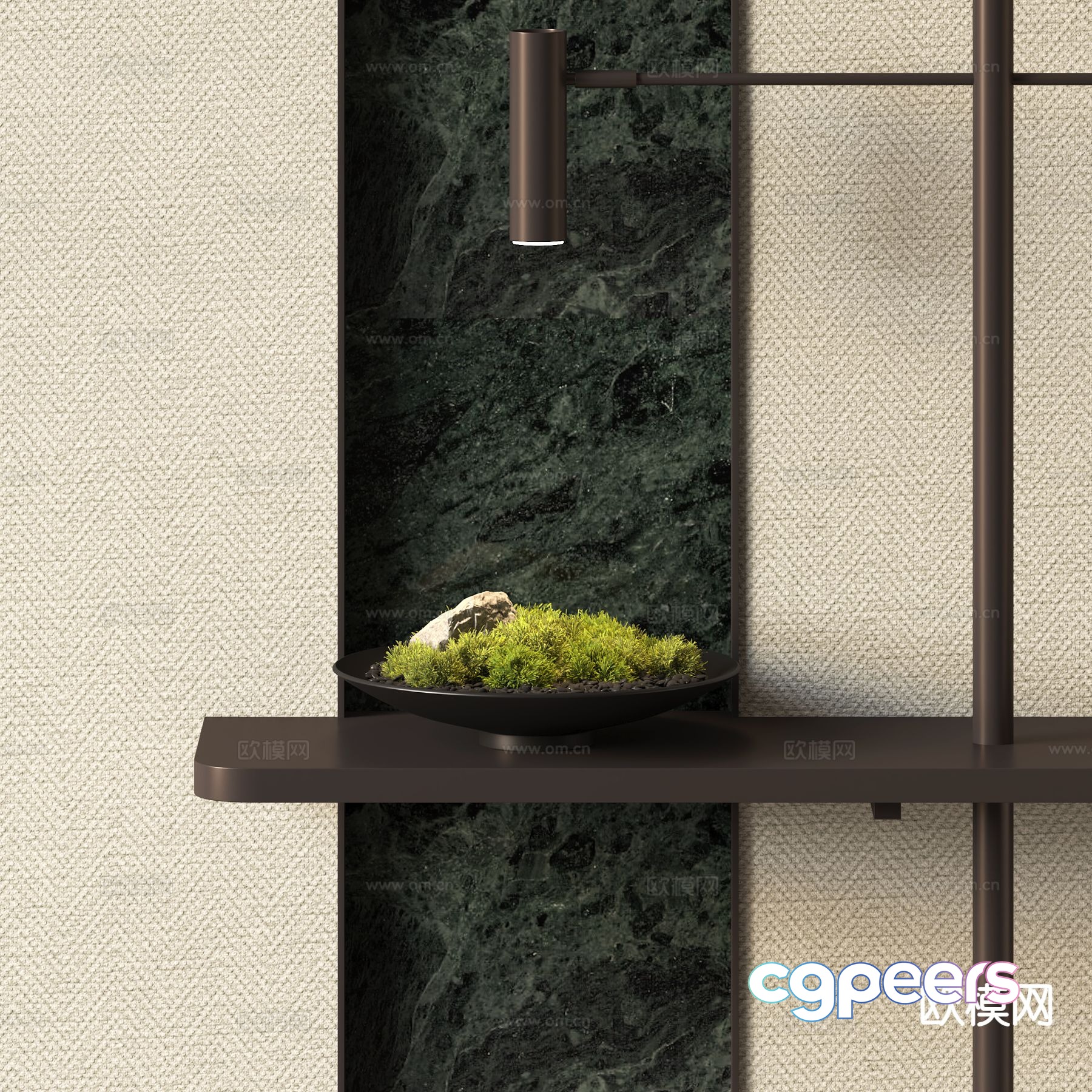 modern moss bonsai 3d model modern moss bonsai 3d model