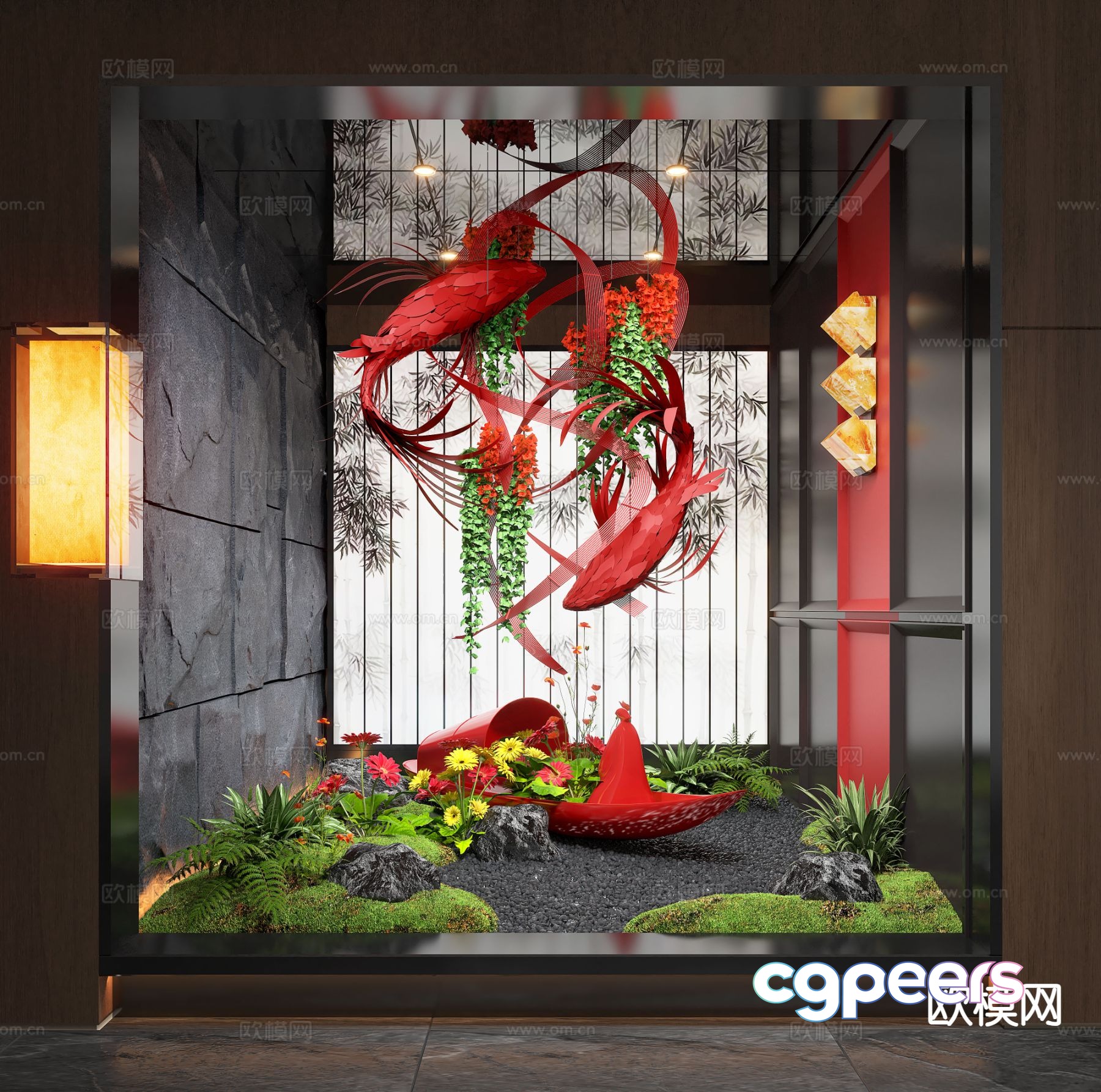 Modern interior landscape interior landscaping 3d model Modern interior landscape interior landscaping 3d model