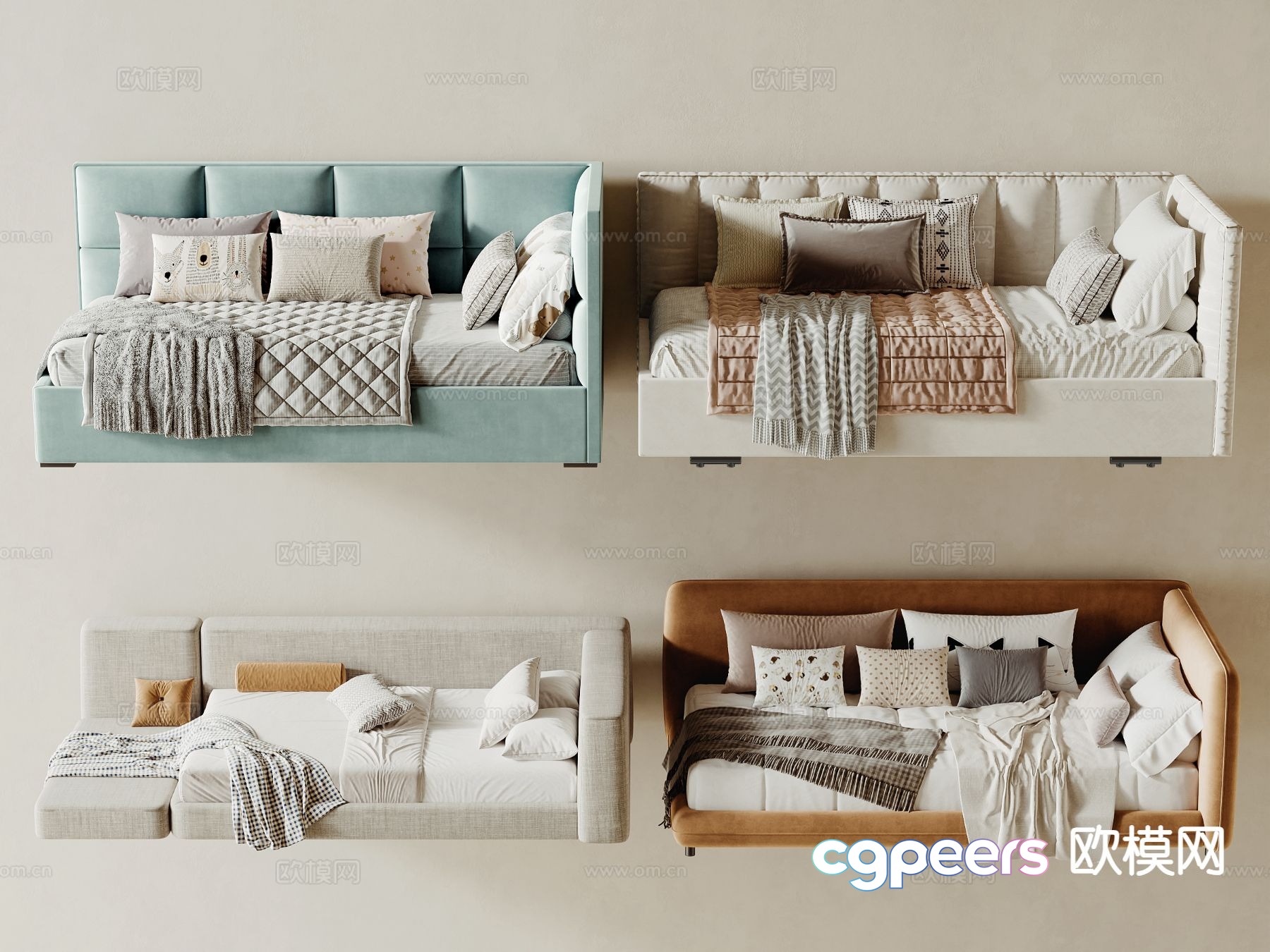 Modern sofa bed 3d model Modern sofa bed 3d model