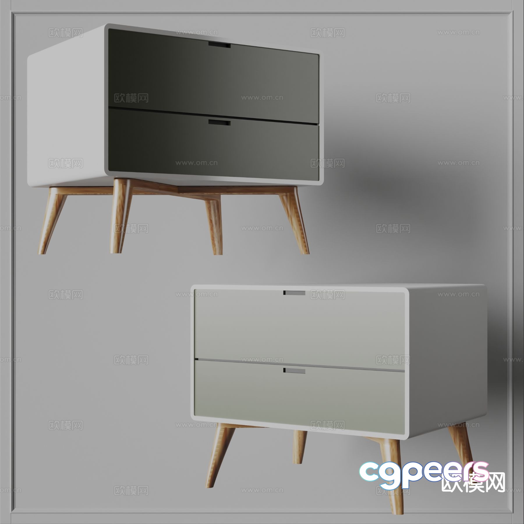 NORHOR modern bedside table 3d model NORHOR modern bedside table 3d model