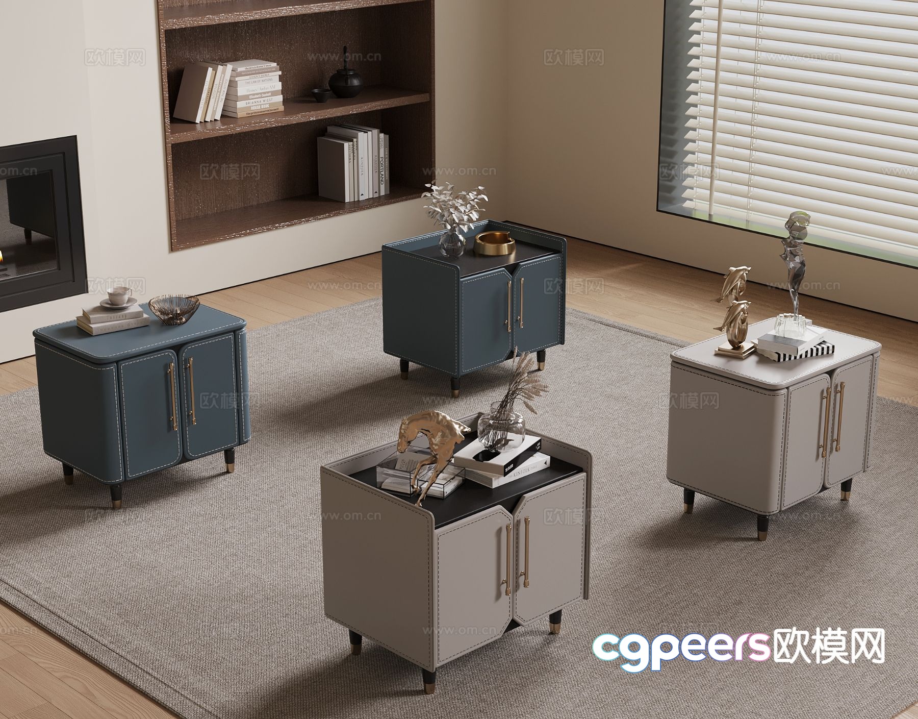 Modern bedside table 3d model Modern bedside table 3d model
