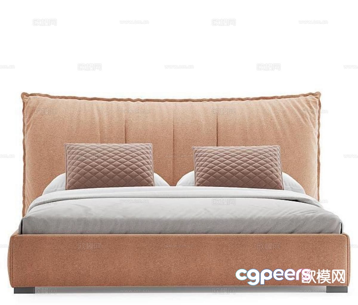 Modern double bed 3d model Modern double bed 3d model