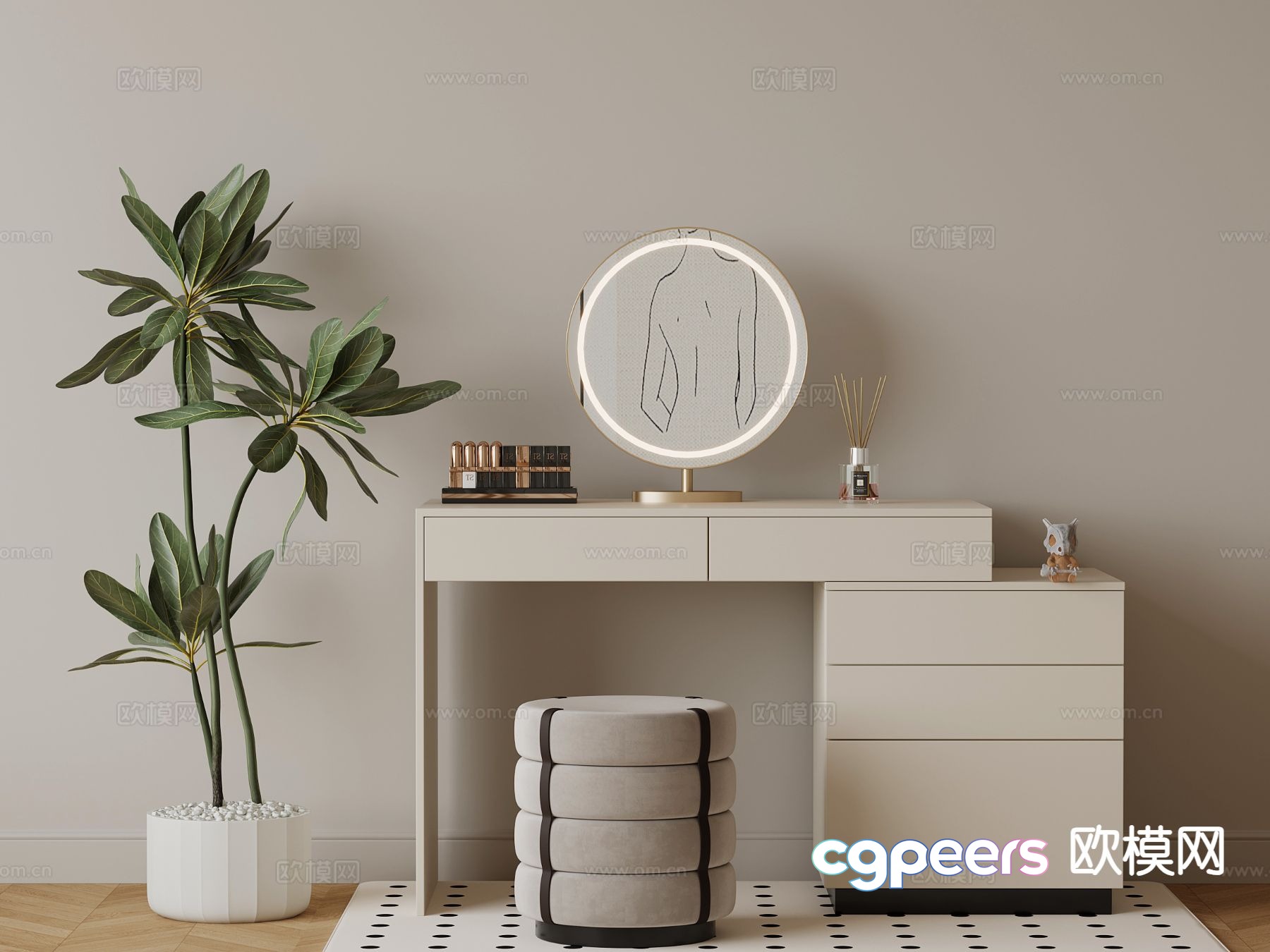 Modern dressing table dressing table 3d model Modern dressing table dressing table 3d model