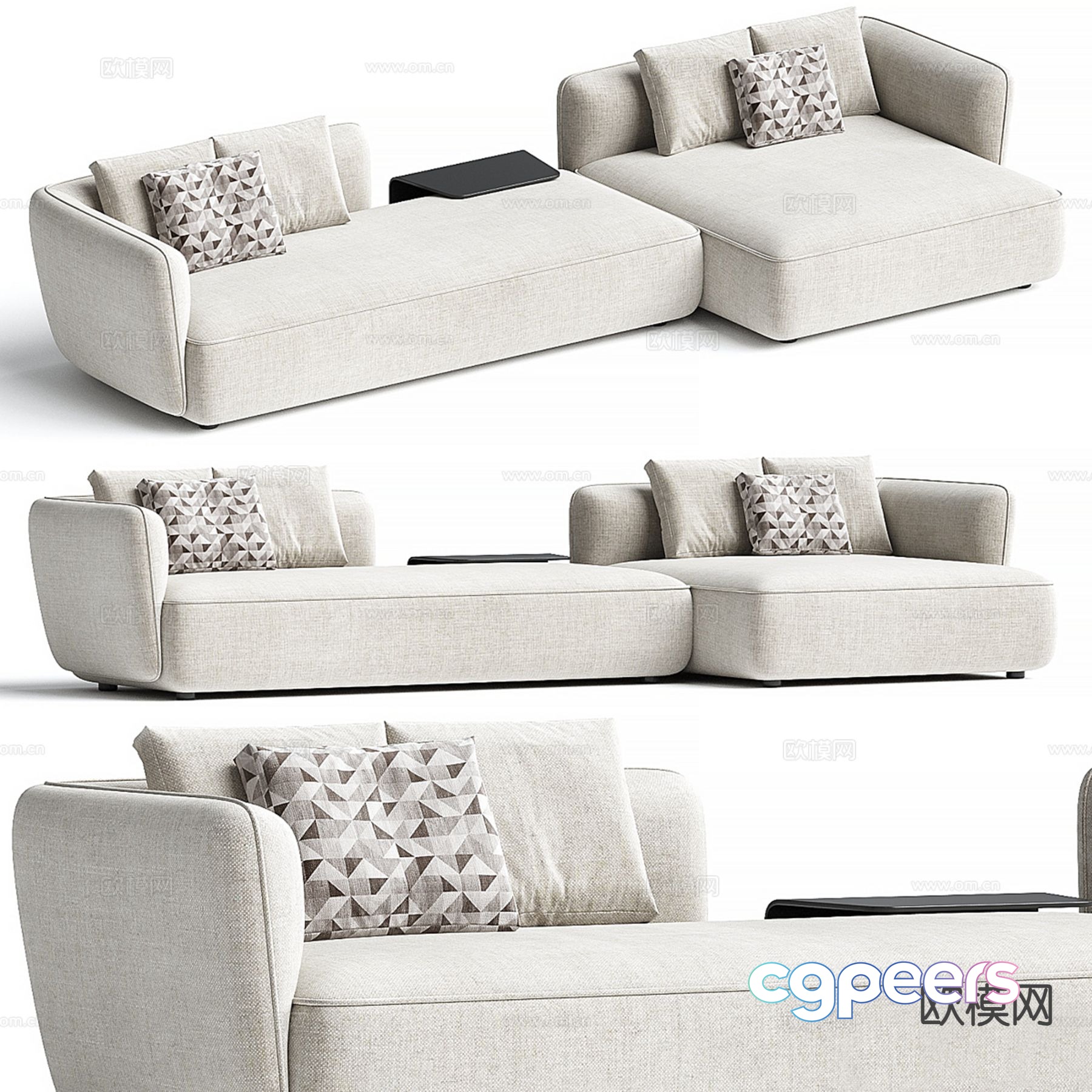 Modern multi-seater sofa 3d model Modern multi-seater sofa 3d model