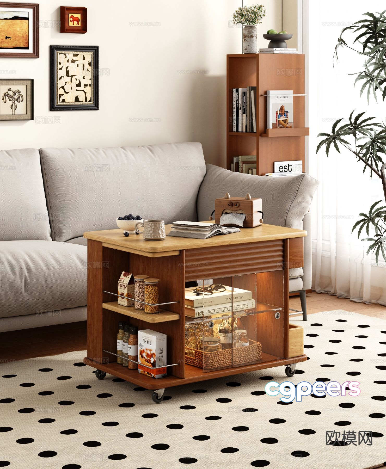 Middle style Moving side table Moving angle table 3D model Middle style Moving side table Moving angle table 3D model