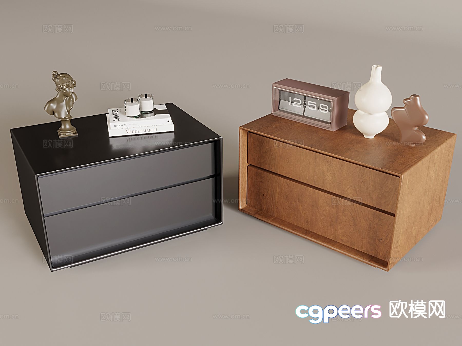 Medieval style bedside table 3d model Medieval style bedside table 3d model