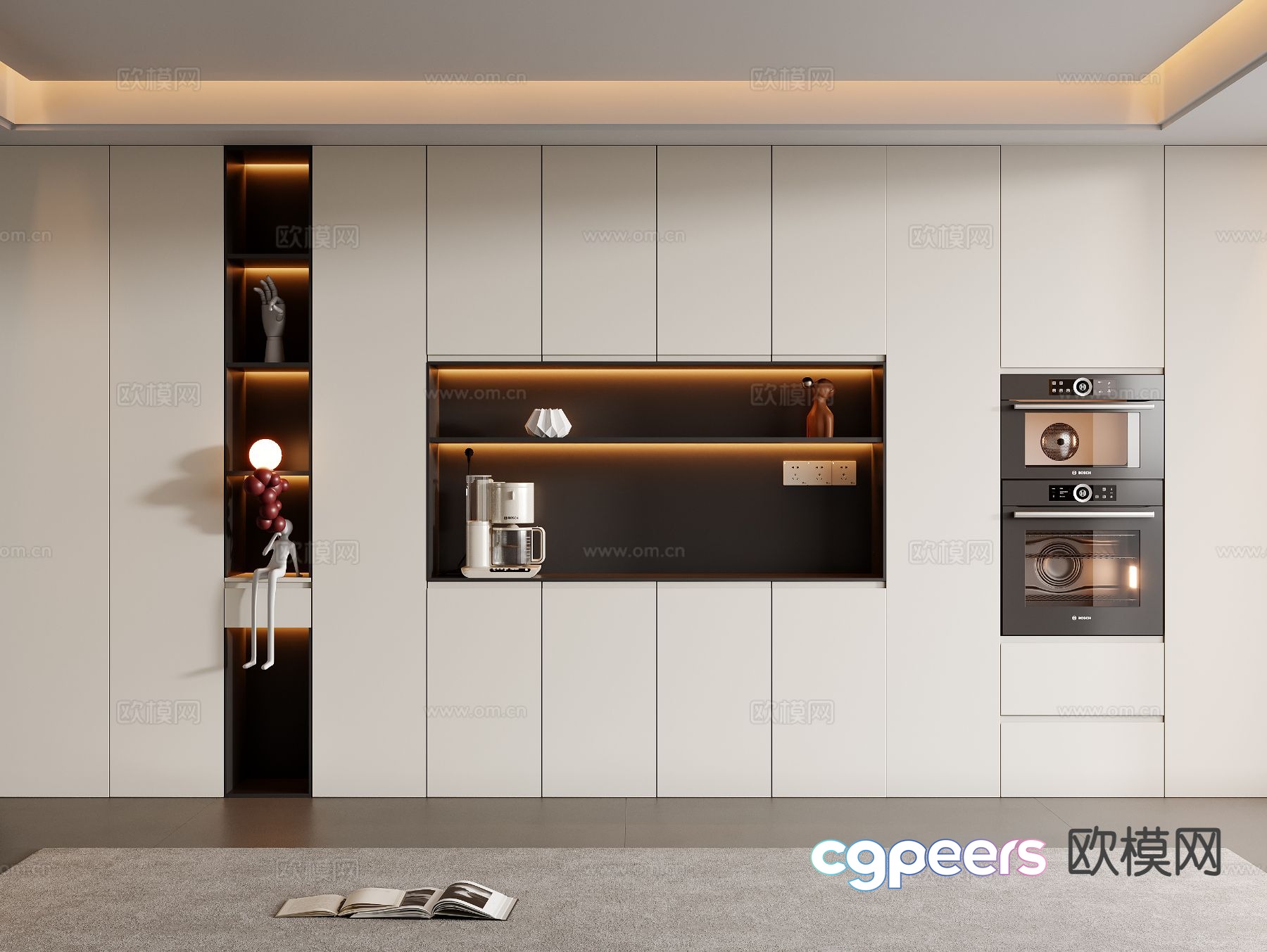 Modern sideboard 3d model Modern sideboard 3d model