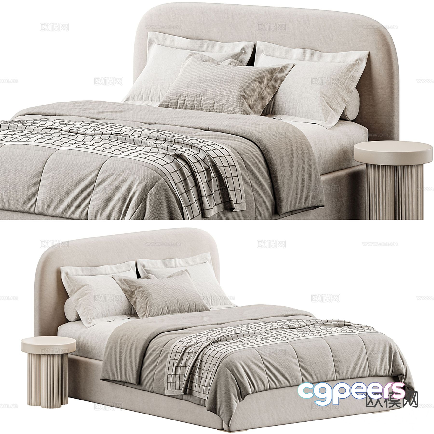 Divan.ru modern double bed 3d model Divan.ru modern double bed 3d model