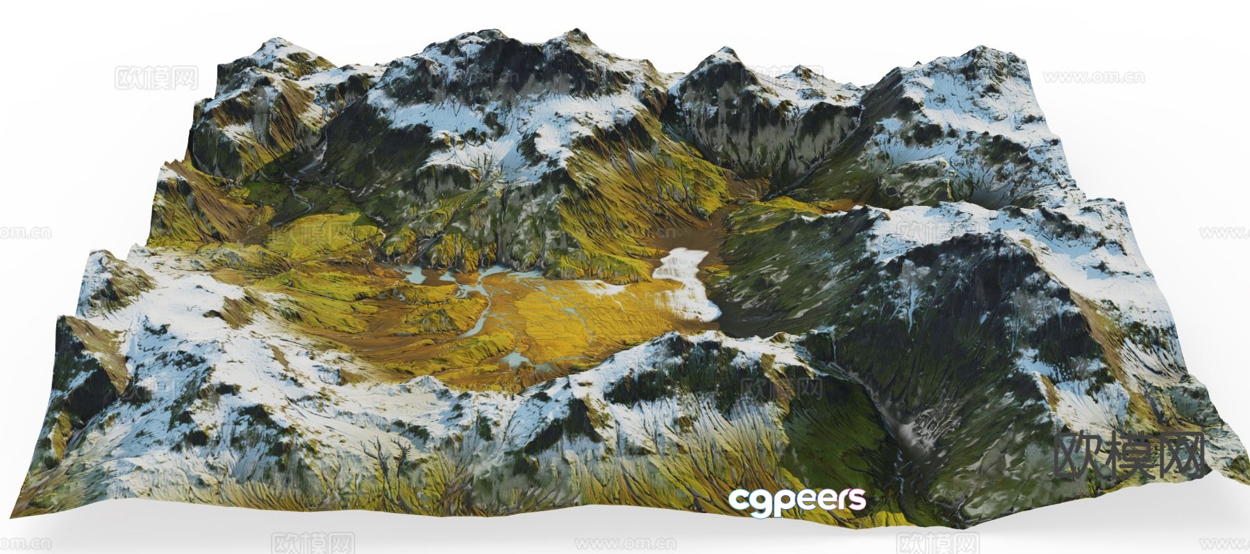 Mountain landscape 3D model Mountain landscape 3D model