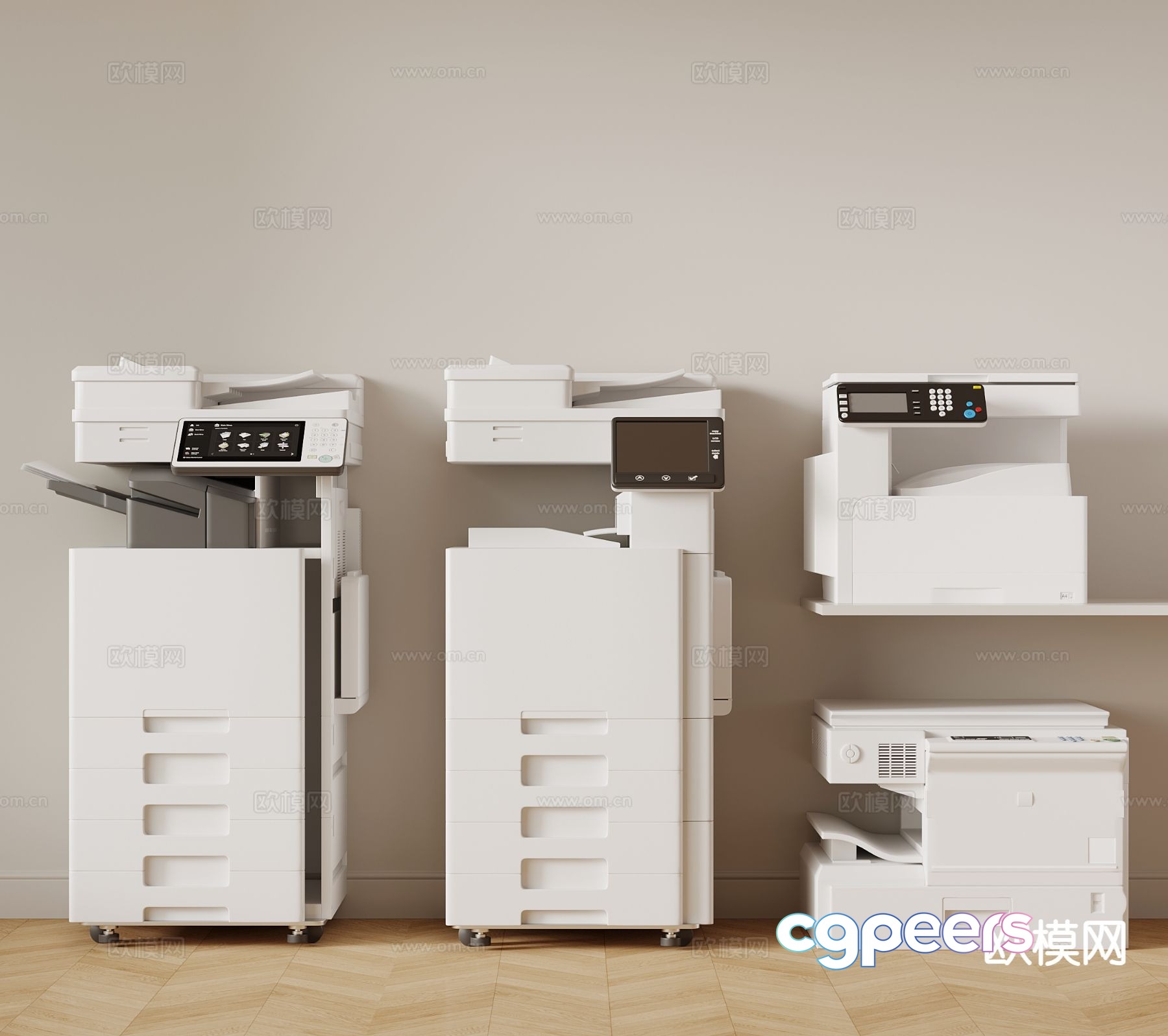 Modern printer copier scanner 3d model Modern printer copier scanner 3d model