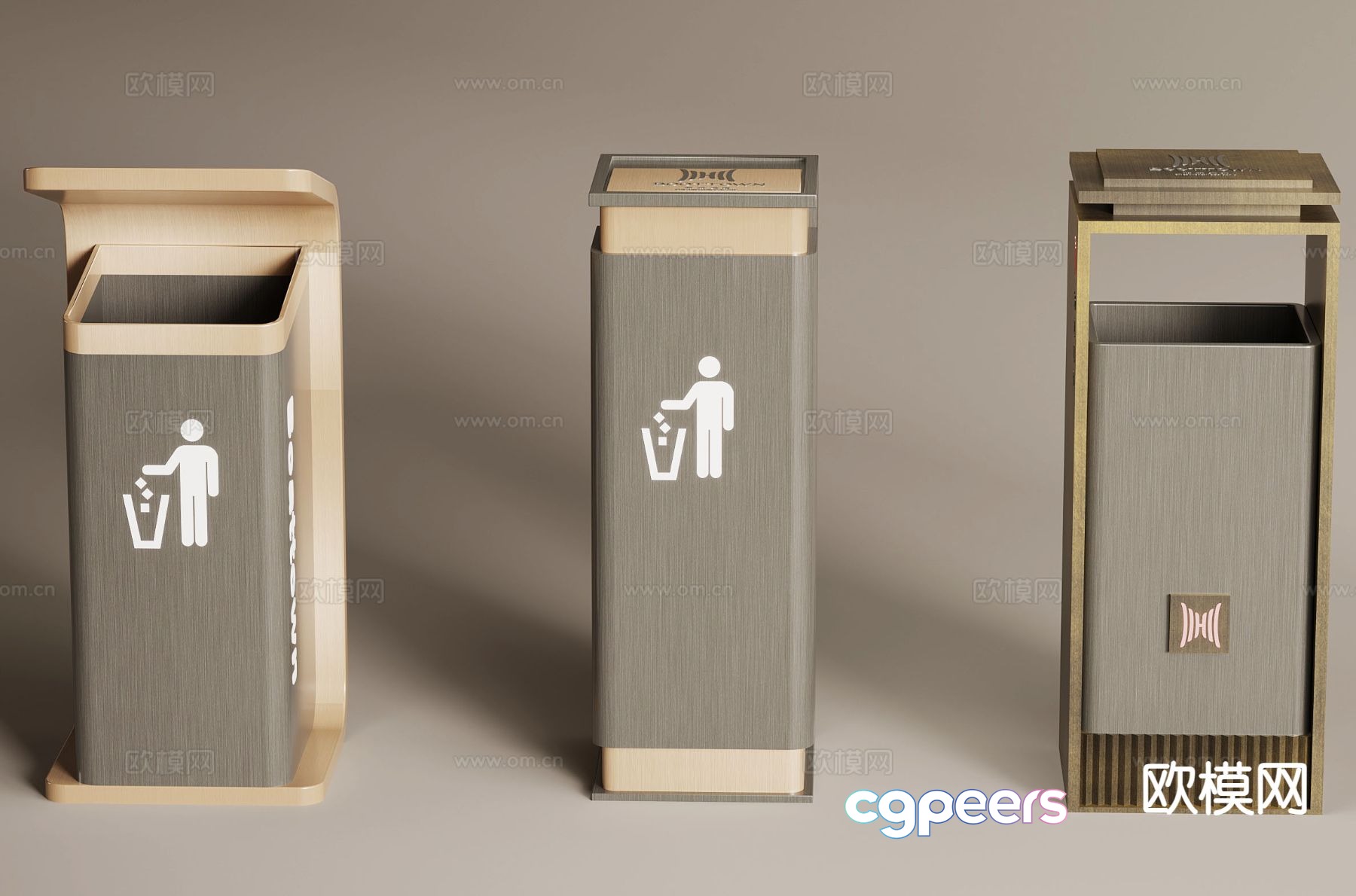 Modern trash can 3d model Modern trash can 3d model