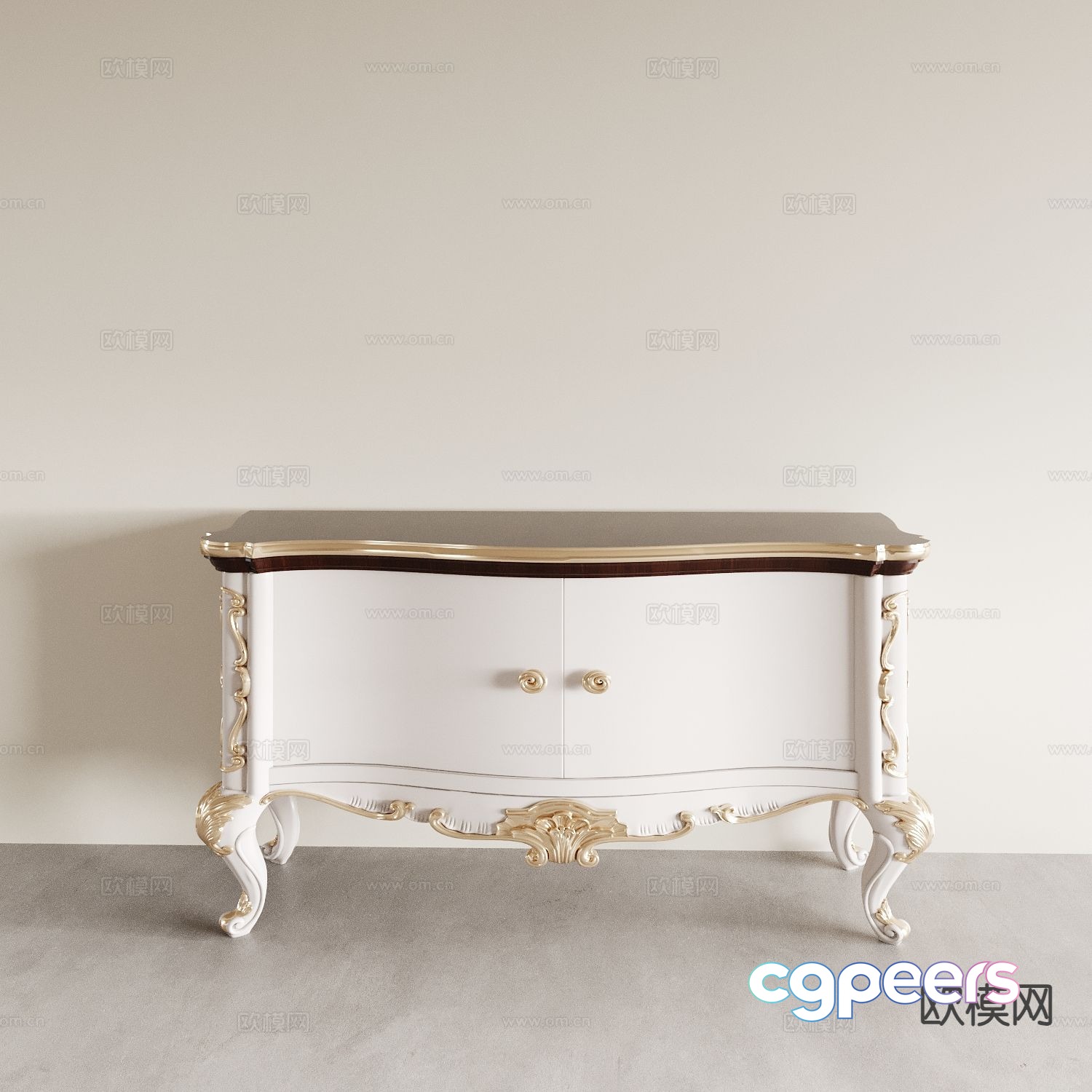 American bedside table 3d model American bedside table 3d model
