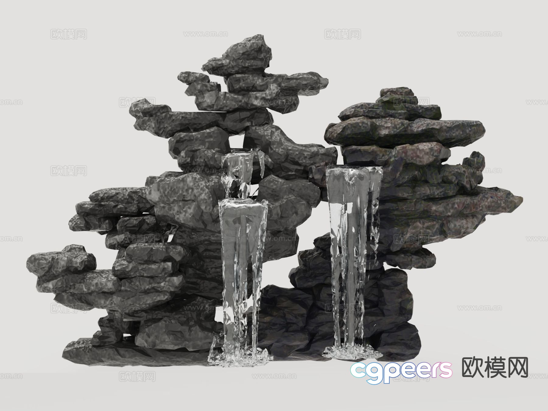 Outdoor landscape rockery waterscape rockery 3d model Outdoor landscape rockery waterscape rockery 3d model