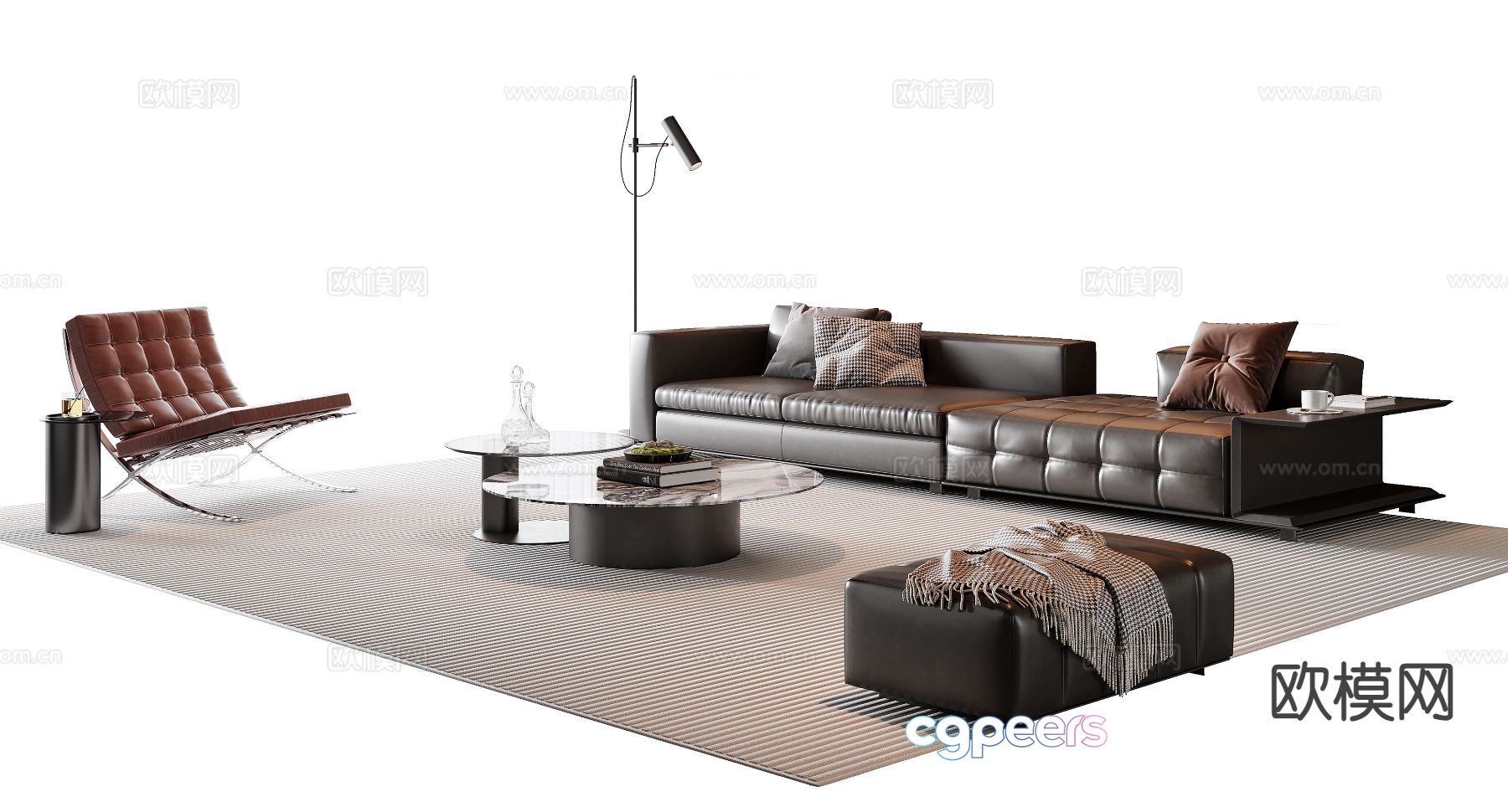 Italian sofa modular sofa 3d model Italian sofa modular sofa 3d model