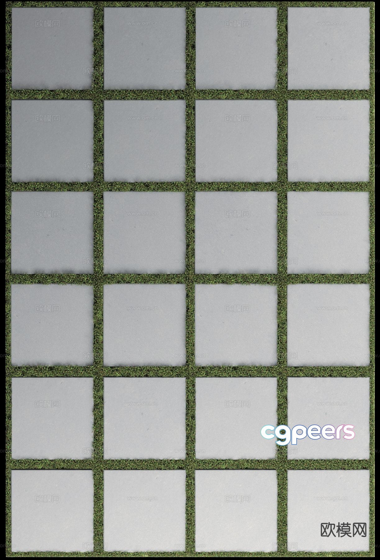 Lawn step 3d model Lawn step 3d model