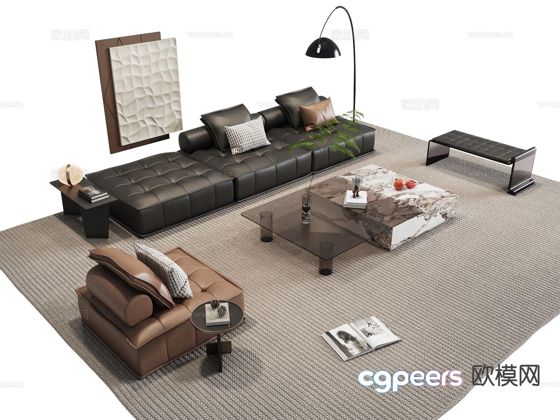 MONOTI modular sofa 3d model MONOTI modular sofa 3d model