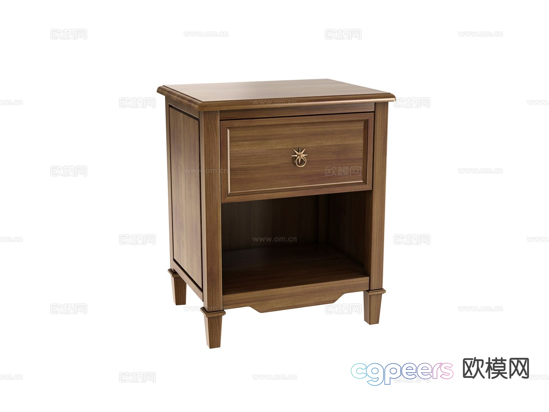 New Chinese style bedside table 3d model New Chinese style bedside table 3d model