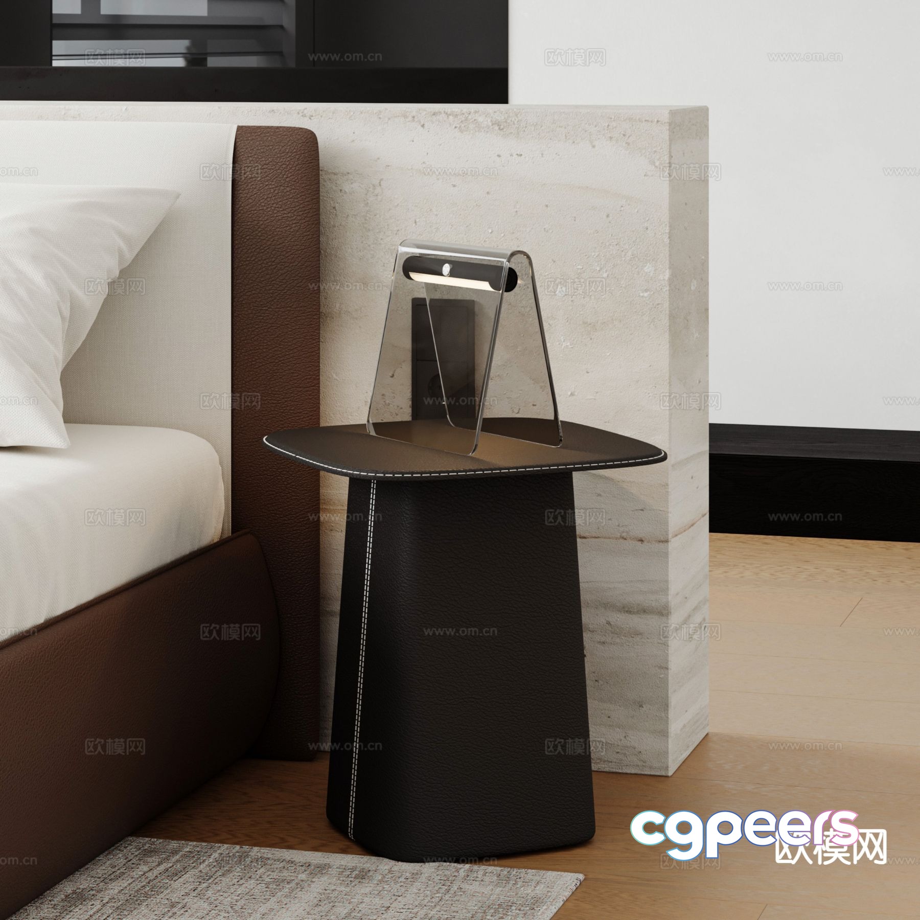 Italian bedside table 3d model Italian bedside table 3d model