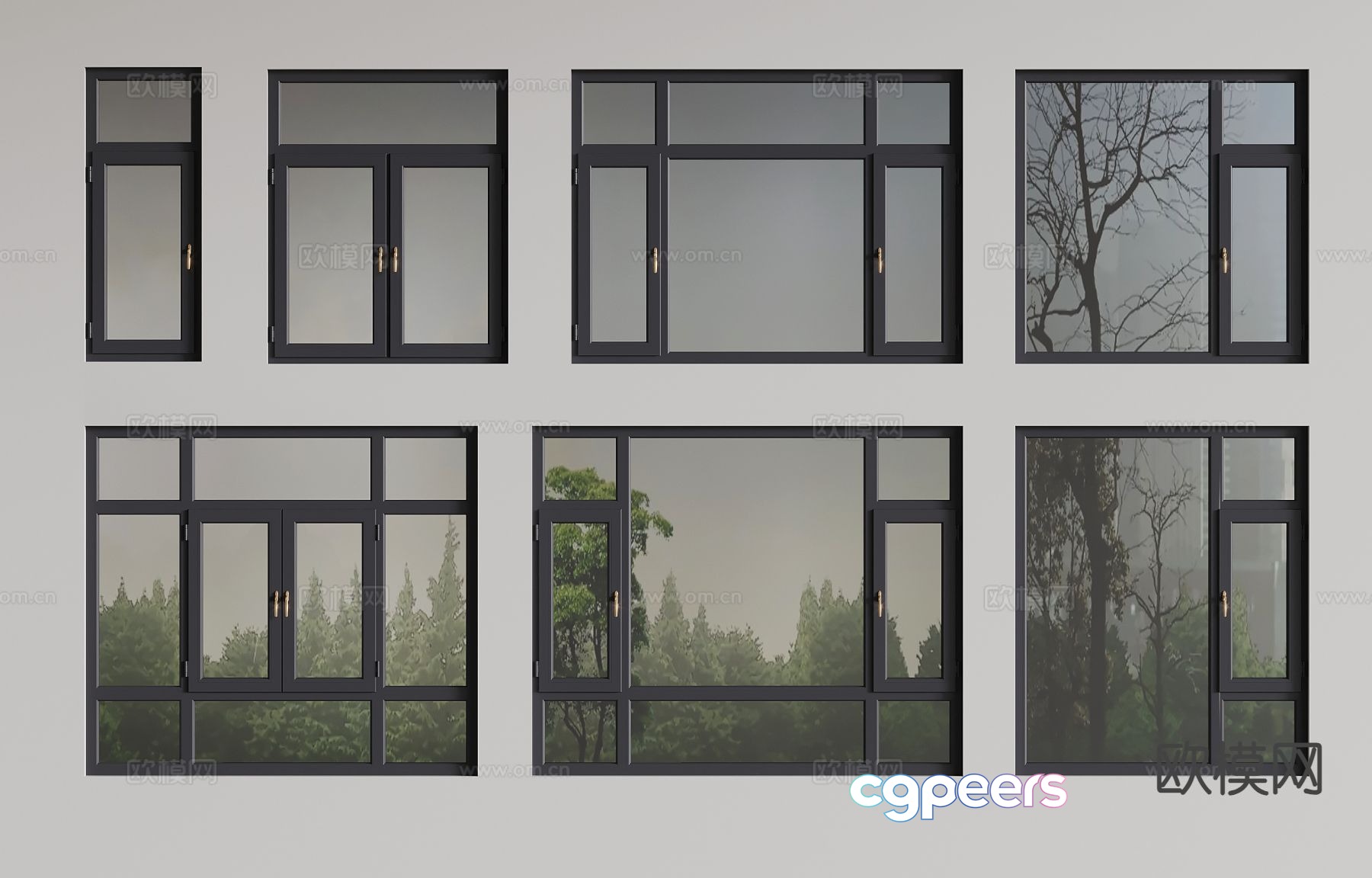 Modern window casement window floor-to-ceiling window 3d model Modern window casement window floor-to-ceiling window 3d model