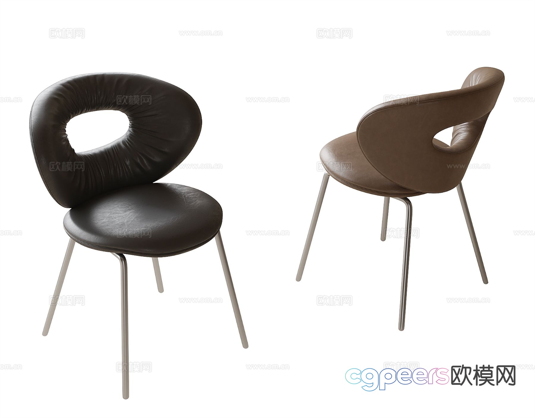 Modern dining chair single chair chair 3d model Modern dining chair single chair chair 3d model